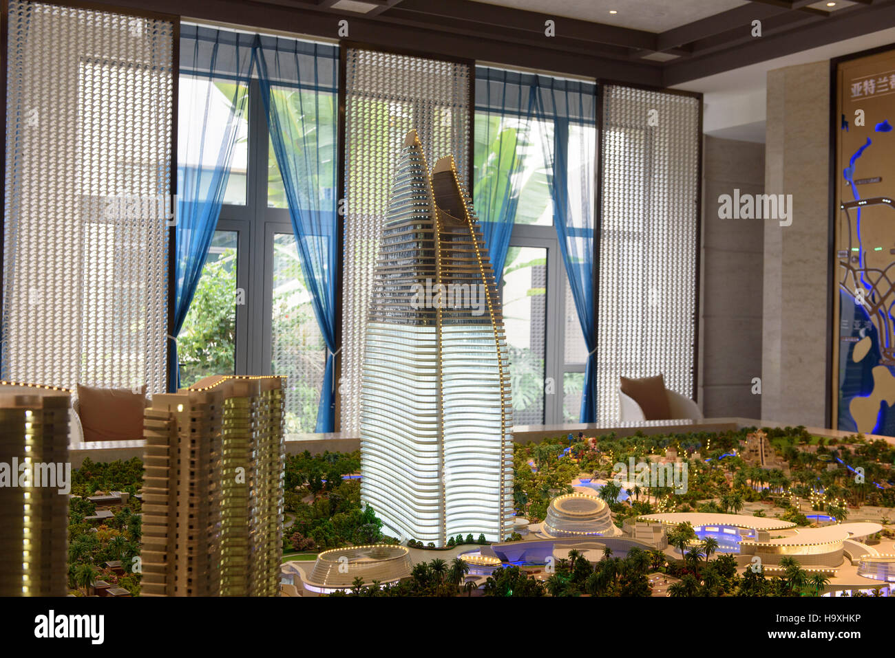 Modello di Hotel Atlantis vicino a Sanya Hainan Island, Cina Foto Stock