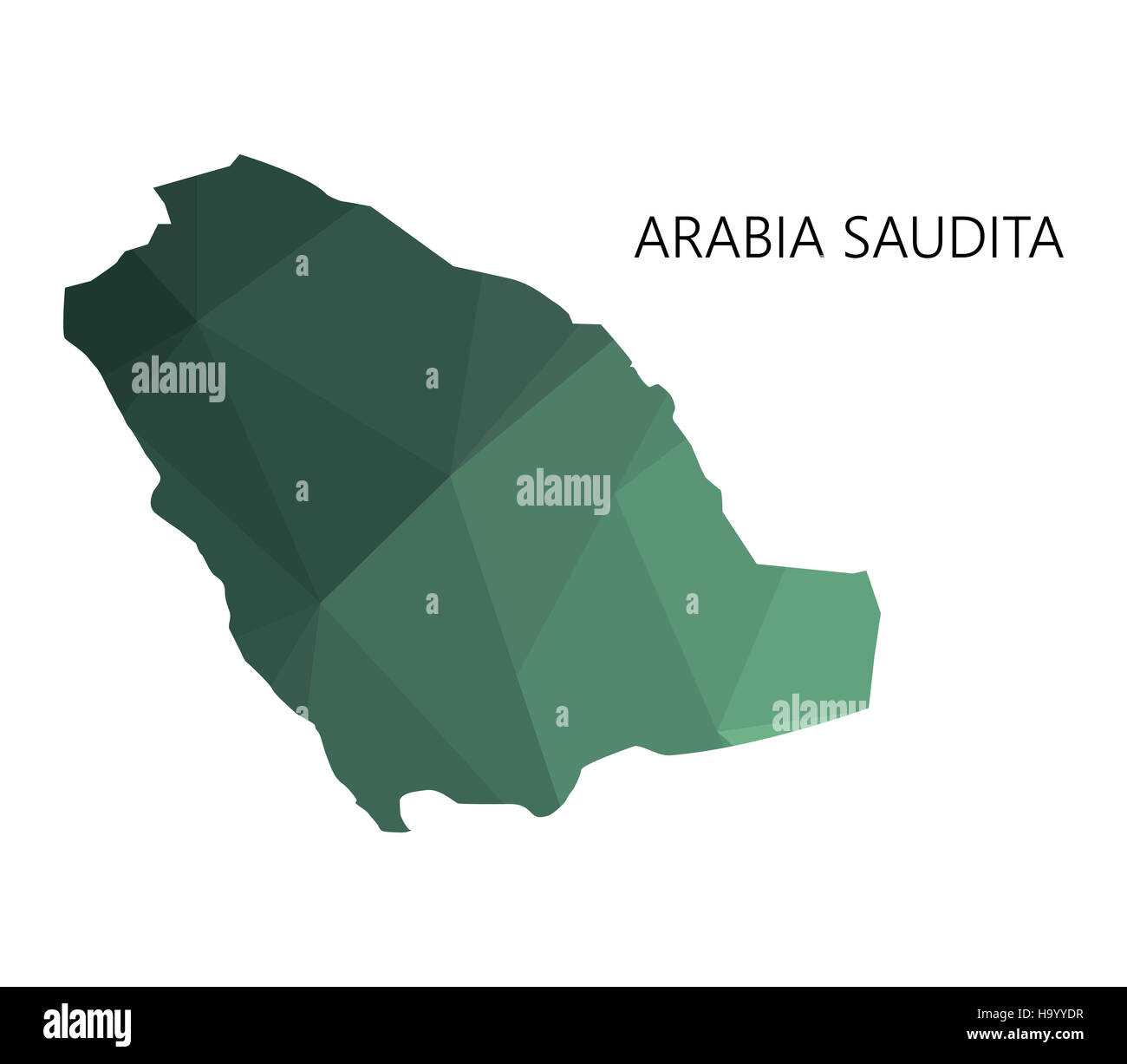 Mappa Arabia Saudita Foto Stock