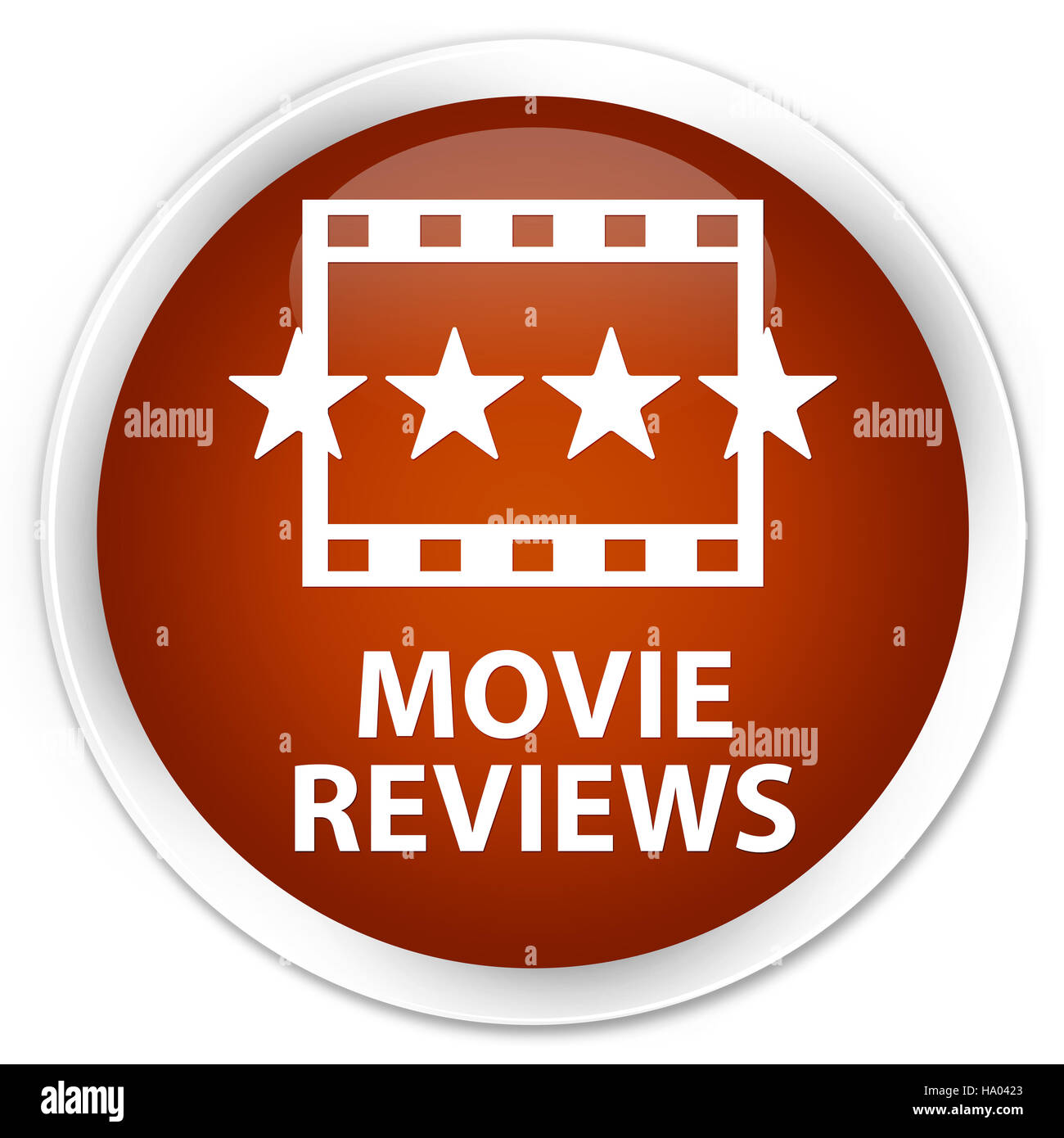 Rassegne di film isolati su premium marrone tasto rotondo illustrazione astratta Foto Stock