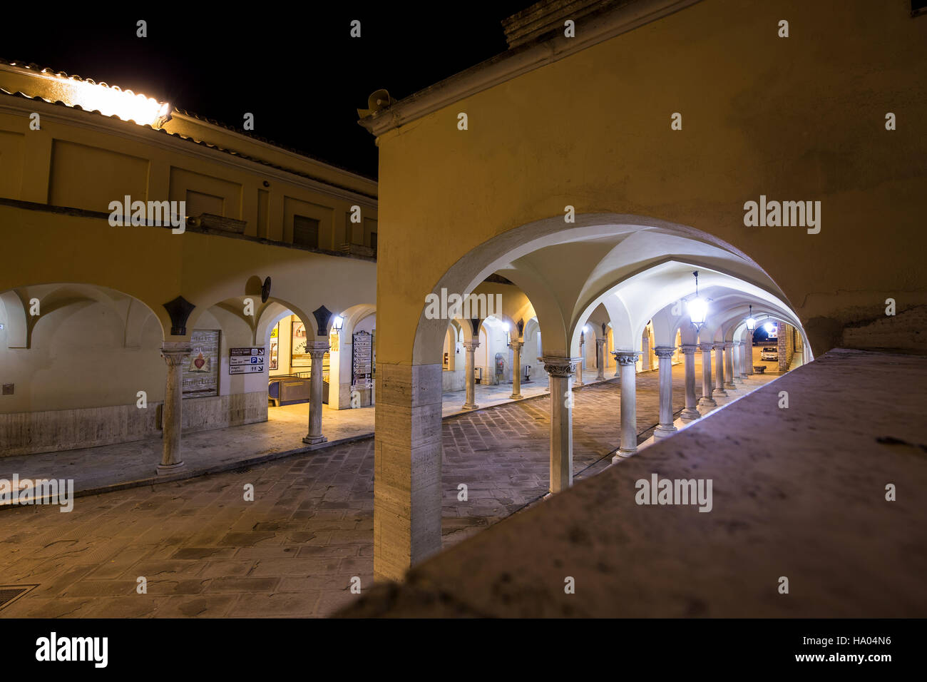 Cascia città prima del terremoto in Italia centrale Foto Stock