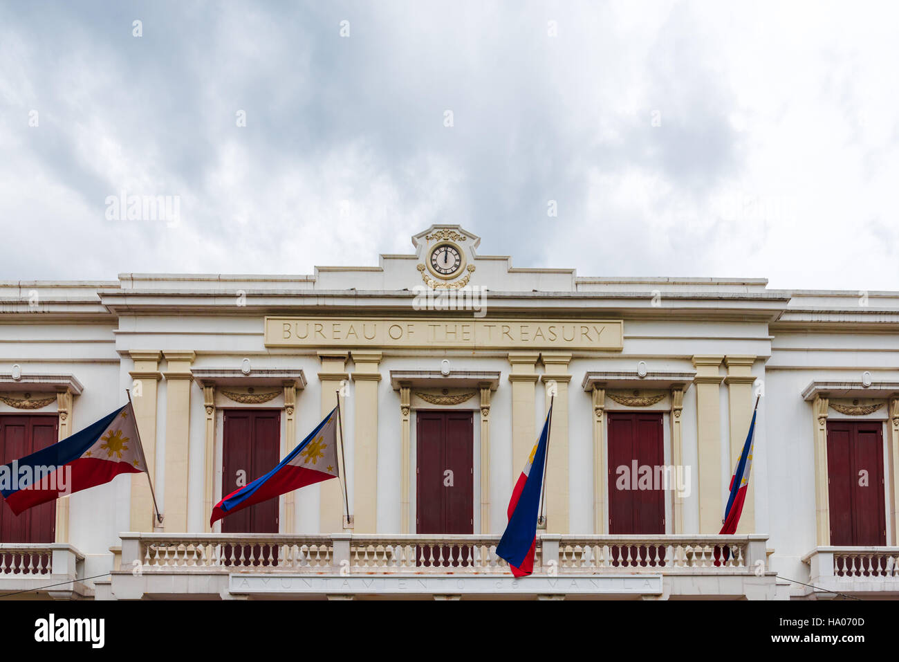 Ufficio di presidenza dell'edificio del Tesoro nell'Intramuros area di Manila, capitale delle Filippine Foto Stock