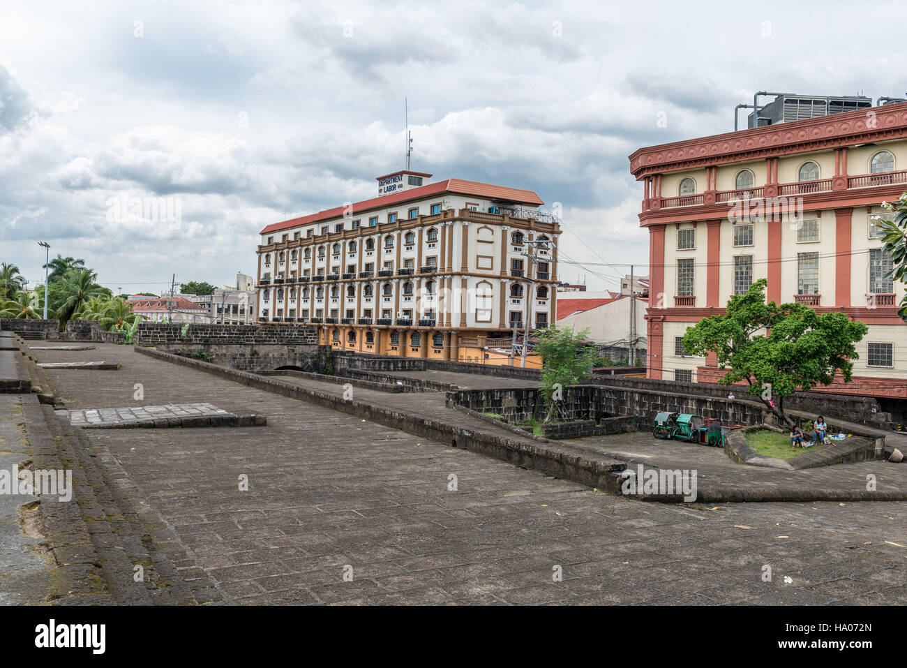 Manila edifici universitari a Intramuros, un vecchio fortificata parte del capitale Foto Stock
