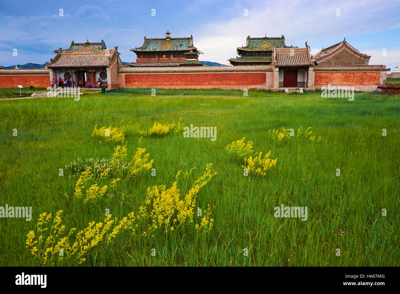 Mongolia, Ovorkhangai, Kharkhorin, Erdene Zuu monastero, Orkhon valley, Patrimonio Mondiale dell Unesco Foto Stock