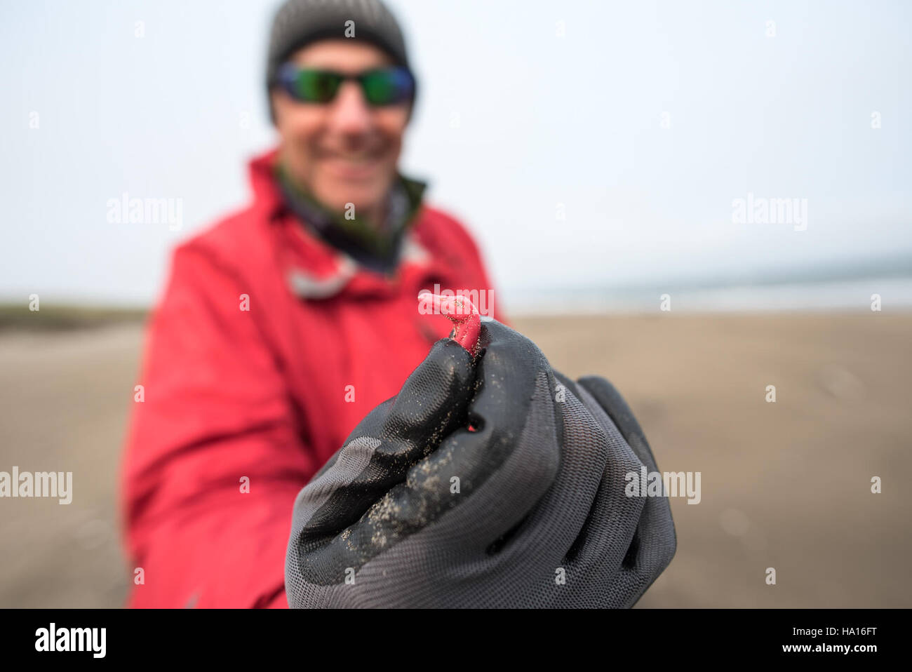 La pulizia dei detriti marini nelle acque dell'Alaska è una parte essenziale per preservare gli ecosistemi marini della regione. Volontari e agenzie lavorano insieme per rimuovere i detriti, garantendo la protezione della vita marina e dell'ambiente. Foto Stock