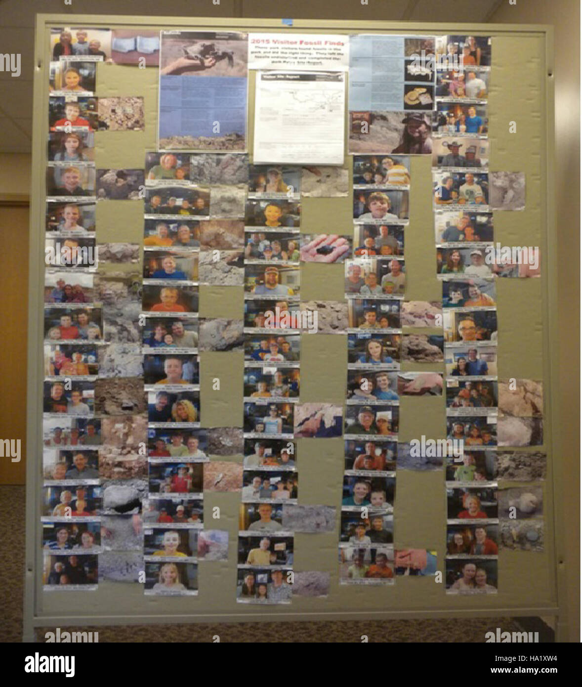 Fossil Finders 2015 nel Badlands National Park, dove paleontologi e ricercatori hanno scoperto importanti fossili preistorici, contribuendo alla nostra comprensione degli antichi ecosistemi e delle forme di vita. Foto Stock