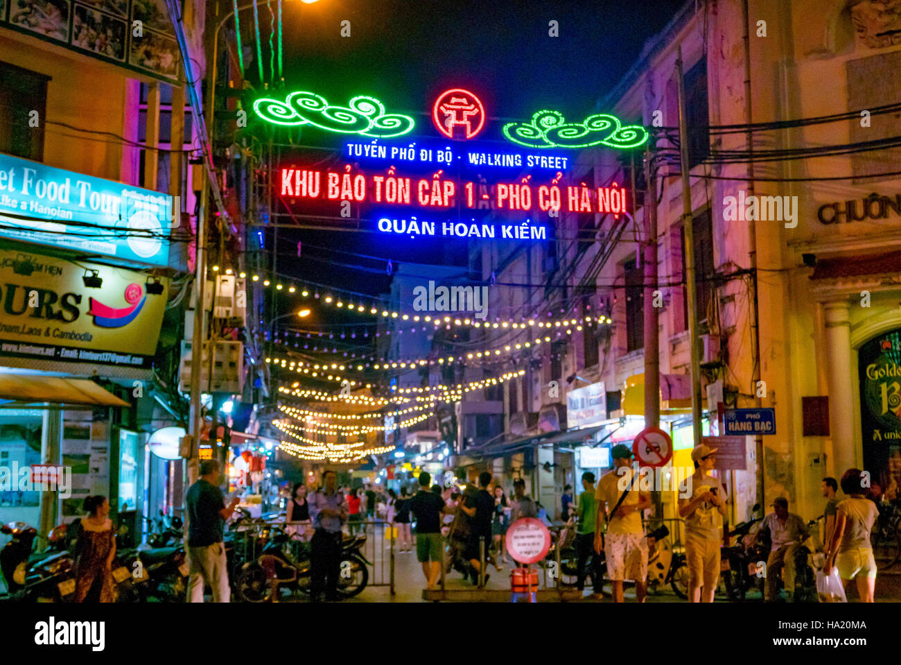 Il vecchio quartiere di Hanoi, Vietnam Asia Foto Stock