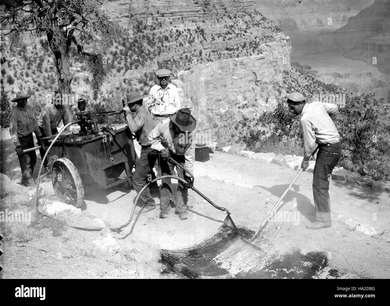 Il Grand Canyon di lubrificazione storico Bright Angel Trail Foto Stock