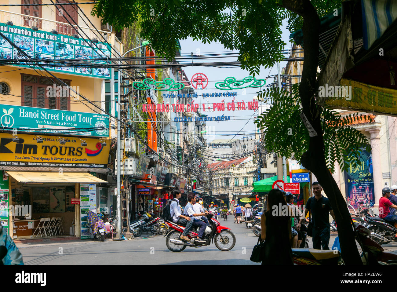 Il vecchio quartiere di Hanoi, Vietnam Asia Foto Stock