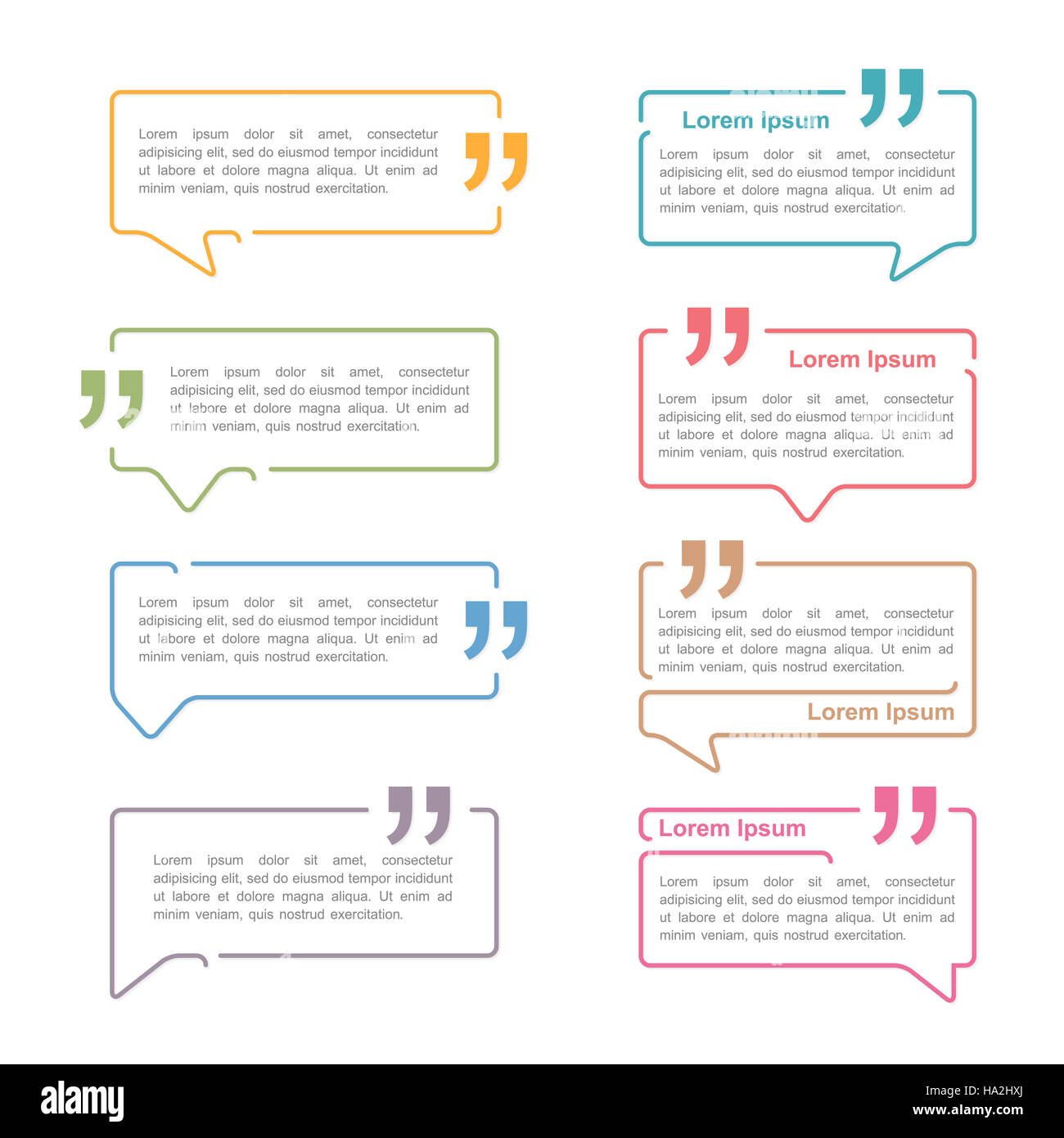 Fumetti con le citazioni Foto Stock