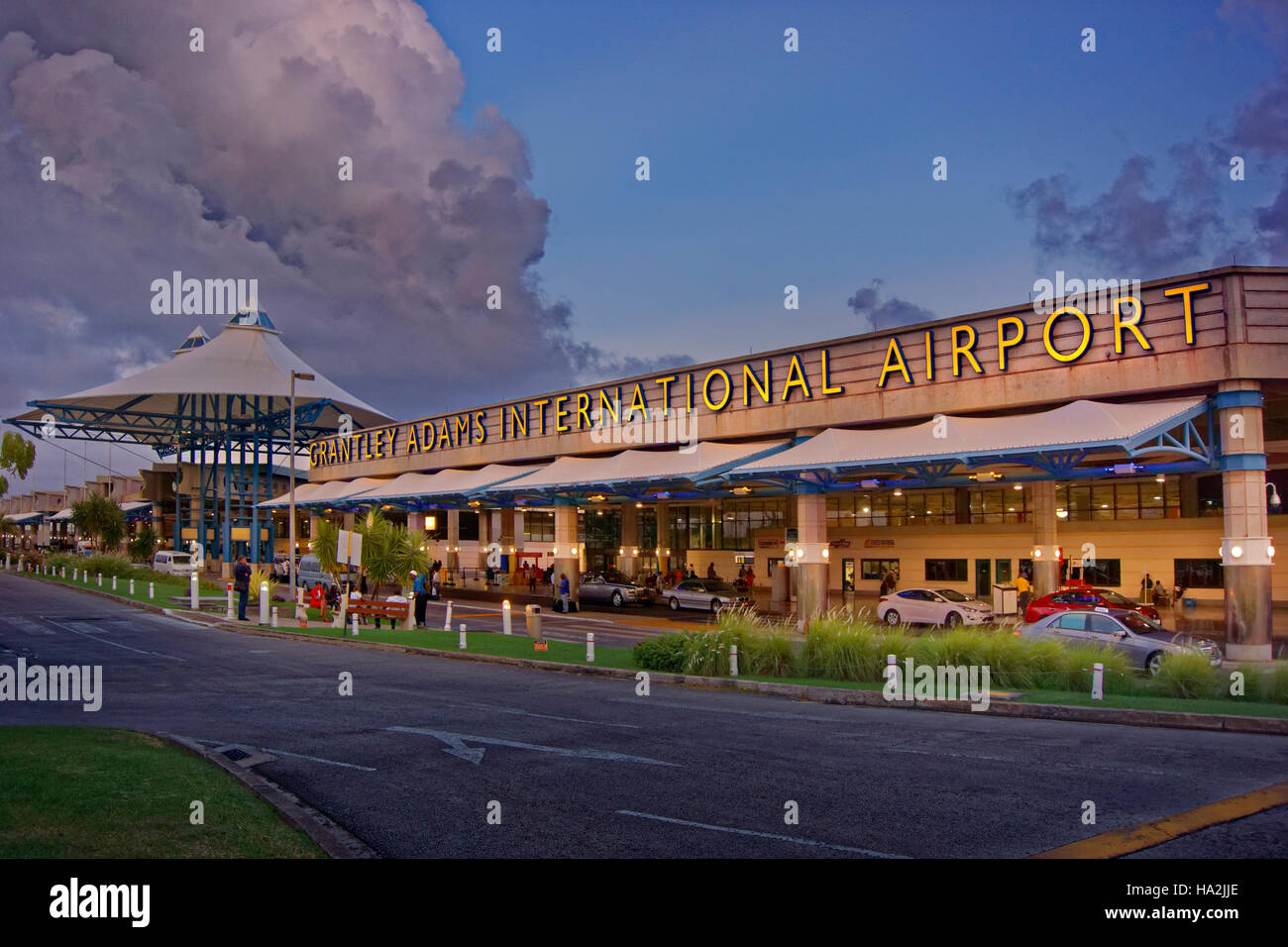 L'aeroporto internazionale Grantley Adams, vicino a Bridgetown, Barbados. Foto Stock