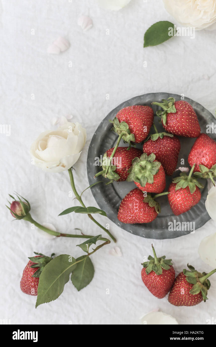 Coppa di fragole Foto Stock