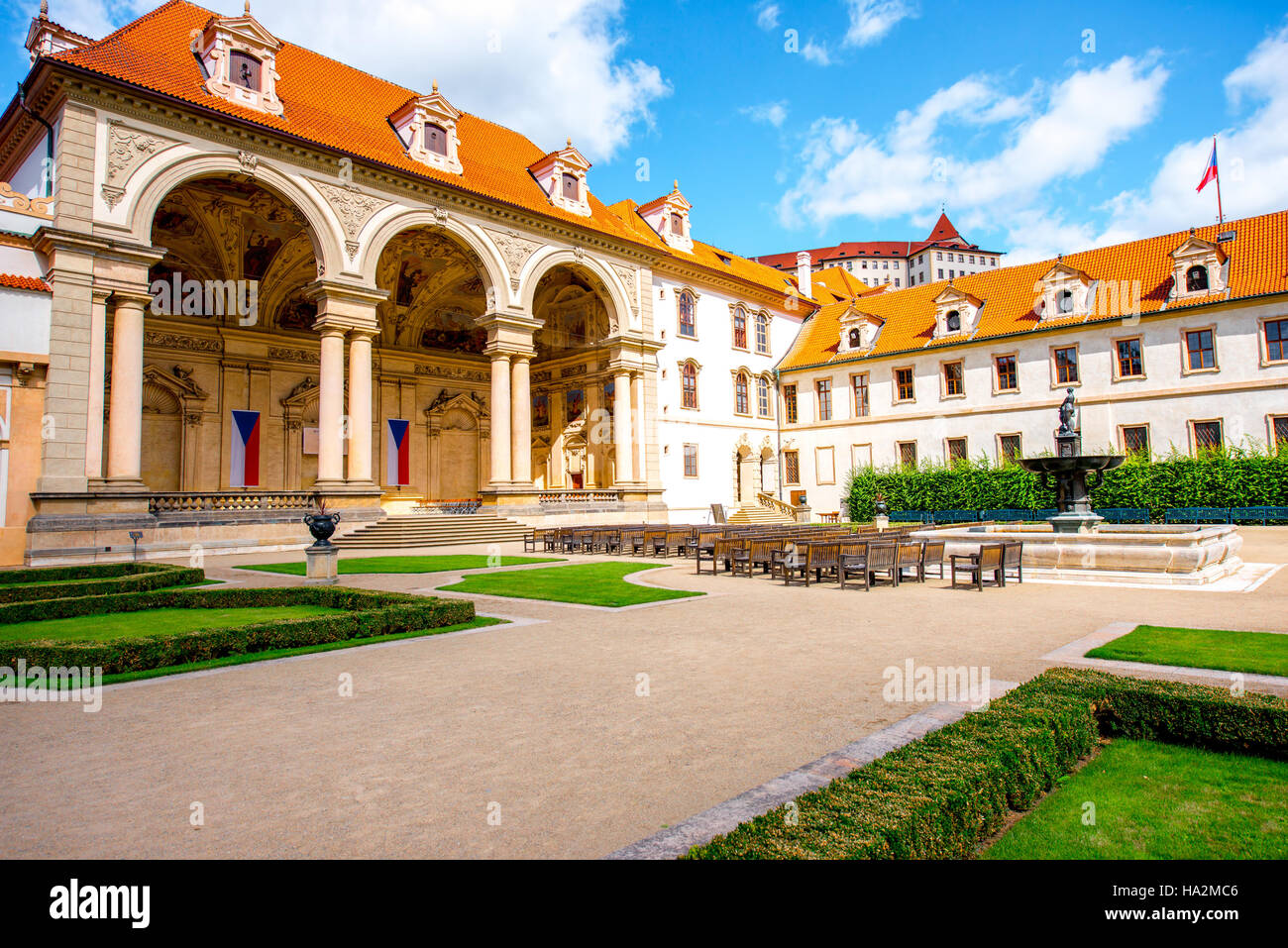 Giardini di Wallenstein a Praga Foto Stock