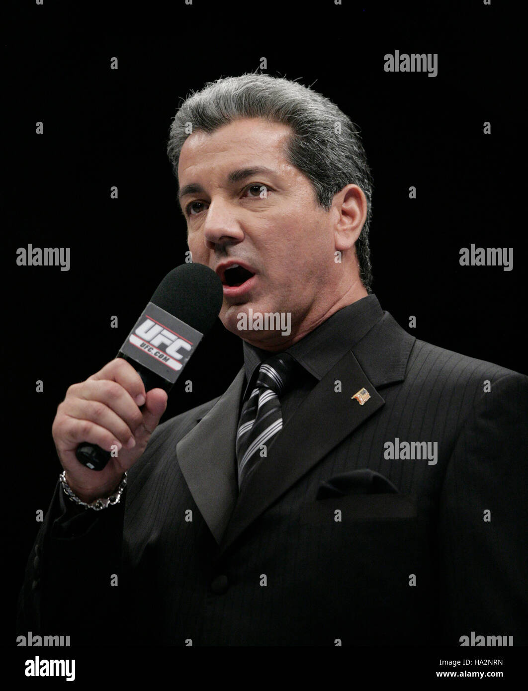 Bruce Buffer in UFC 74 durante una di mixed martial arts corrispondono al Mandalay Bay Events Centre di Las Vegas su Sabato, Agosto 25, 2007. Photo credit: Francesco Specker Foto Stock