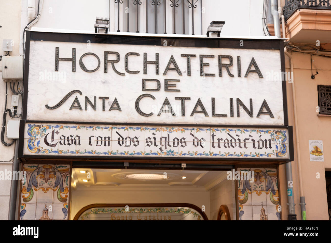 Horchateria de Santa Catalina Cafe, Valencia, Spagna Foto Stock