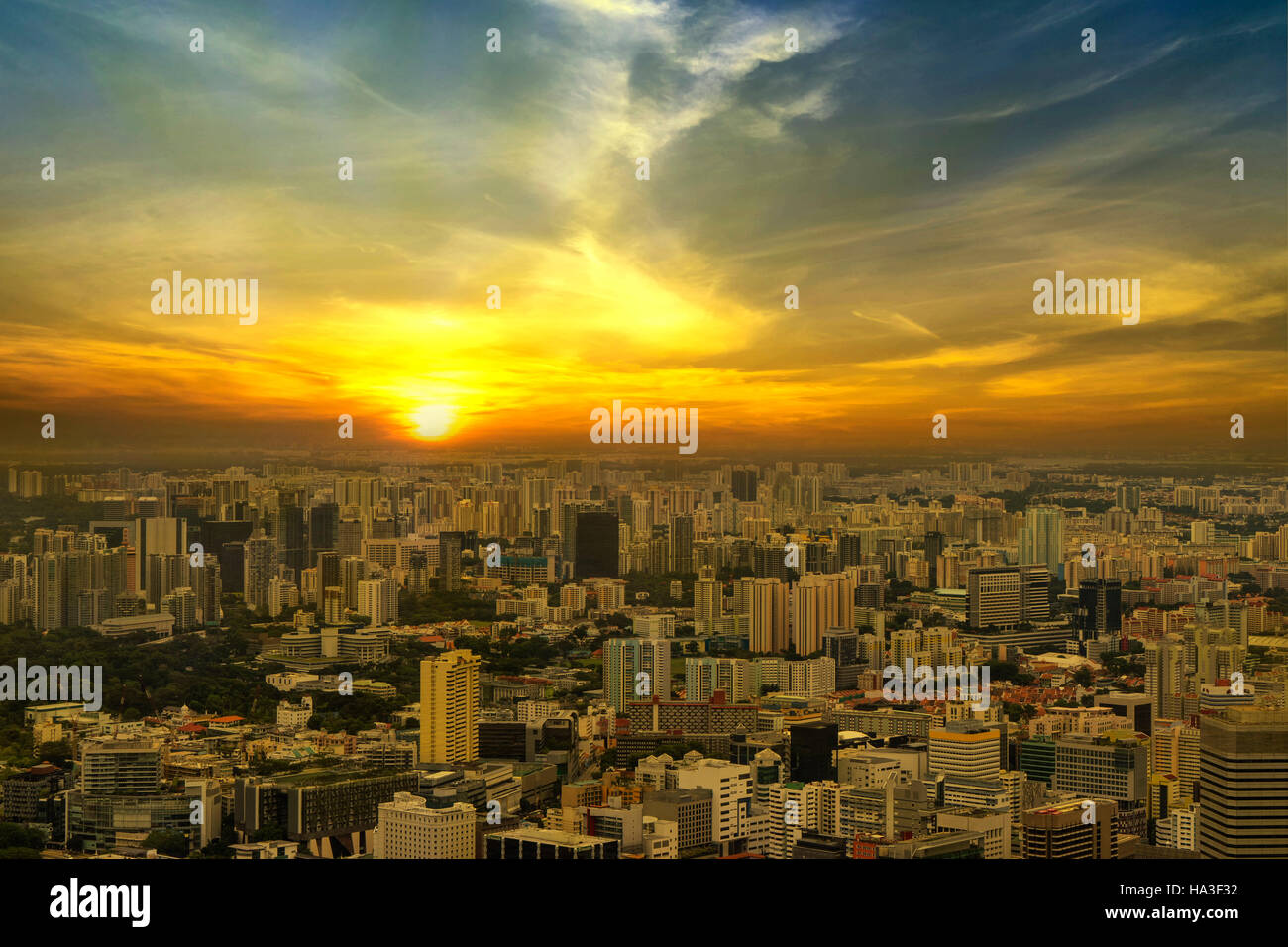 Abstract scena di paesaggio sul tramonto - possono essere utilizzate per la visualizzazione o montaggi sul prodotto Foto Stock
