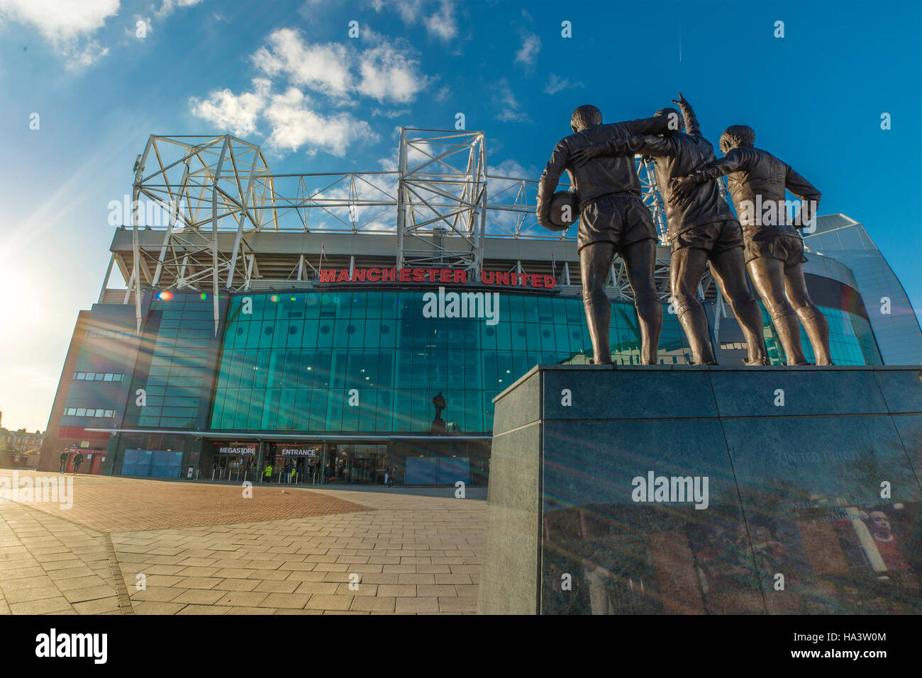 Old Trafford Football Ground, casa del Manchester United Foto Stock