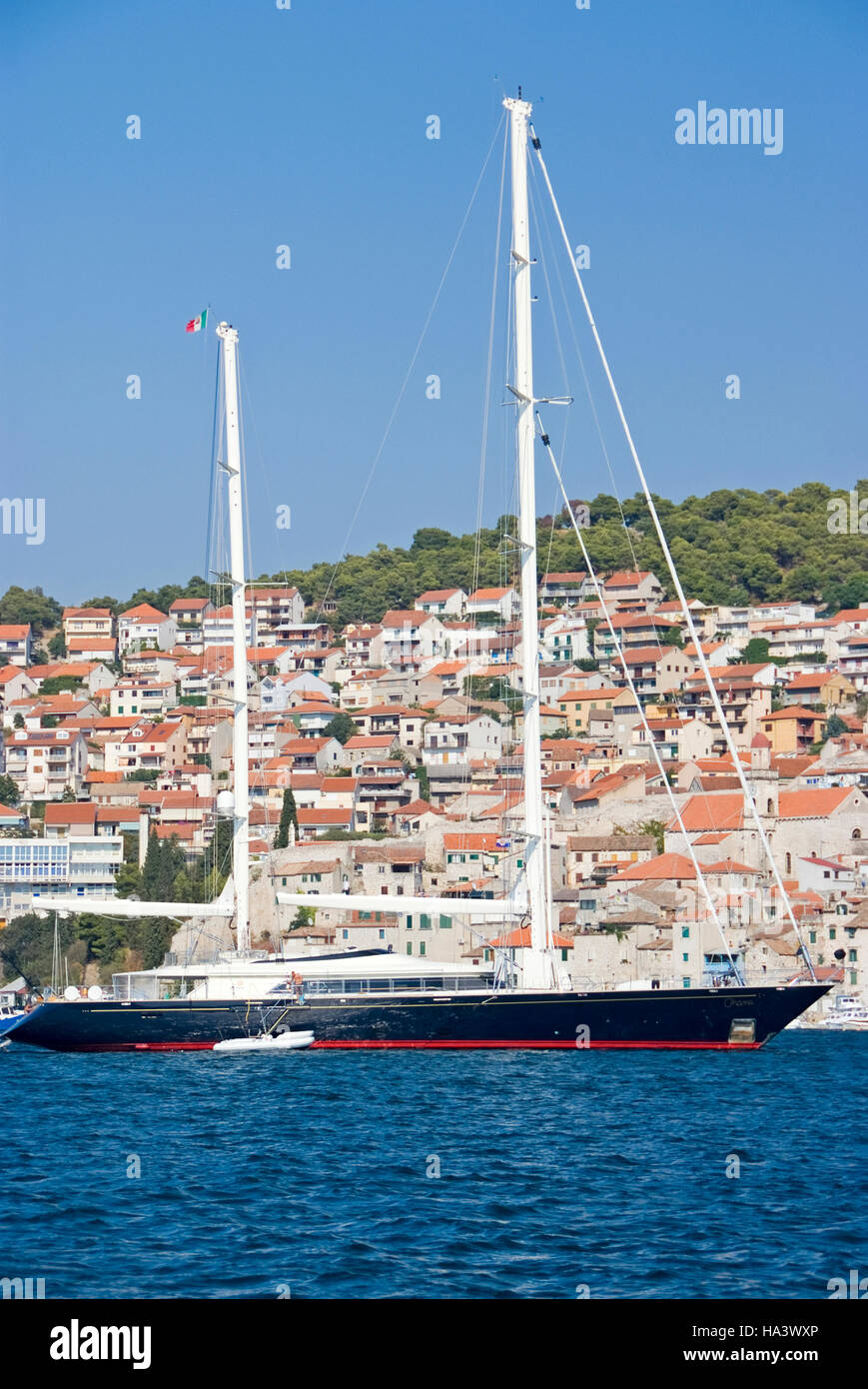 La città portuale di Sibenik, Dalmazia, Croazia, Europa Foto Stock