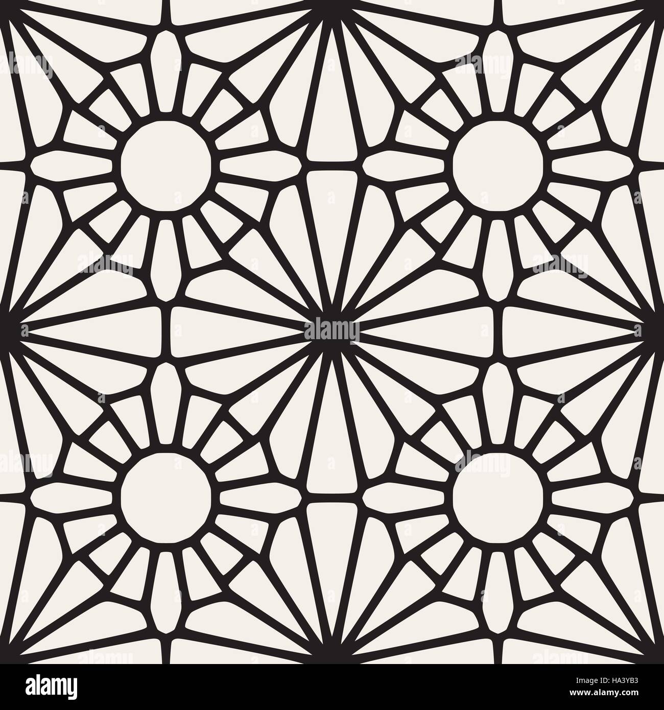 Vector Seamless in bianco e nero in pizzo modello ornamentale Illustrazione Vettoriale