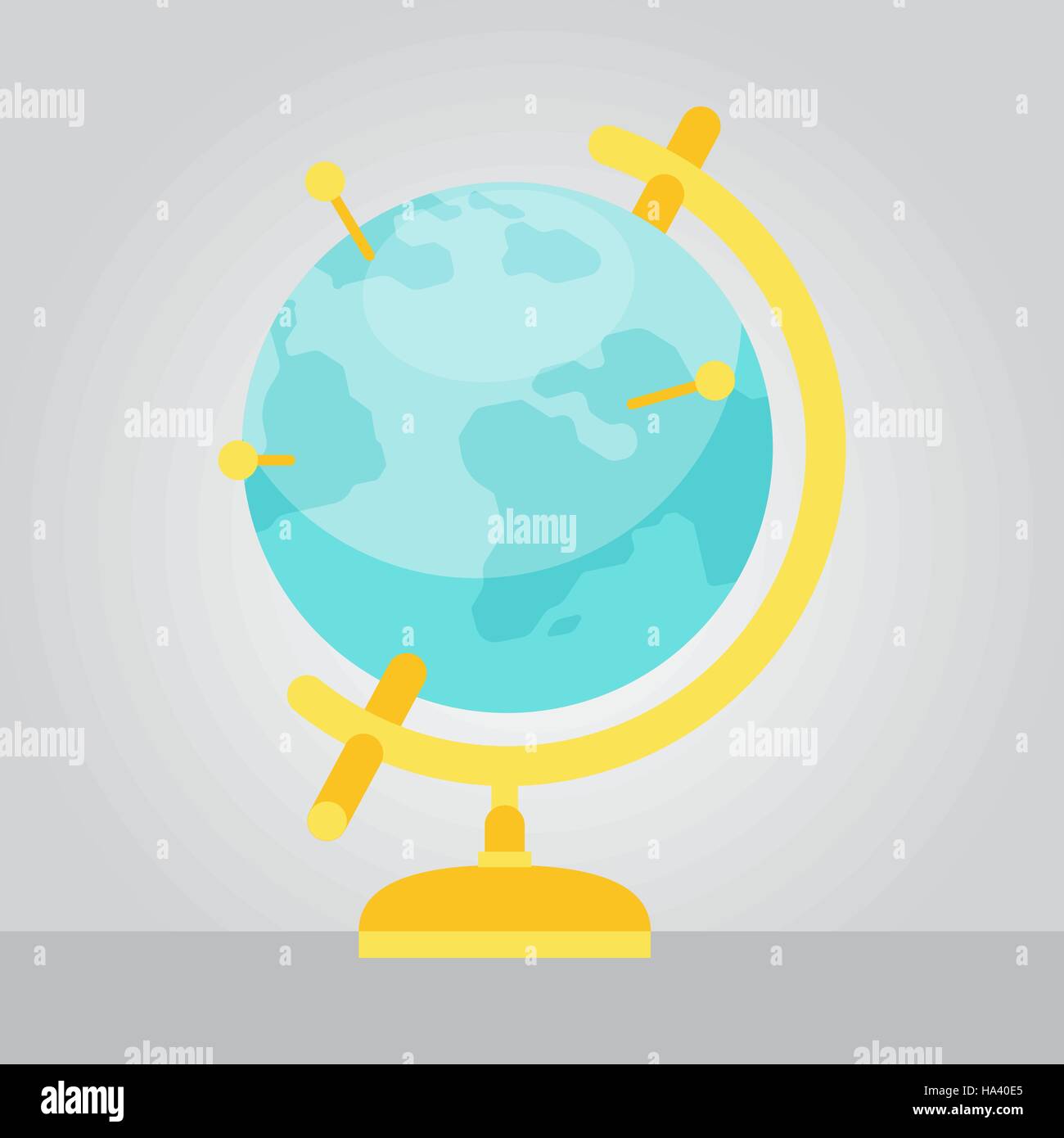 Vettore Globo geografico piatta illustrazione dello stile Illustrazione Vettoriale