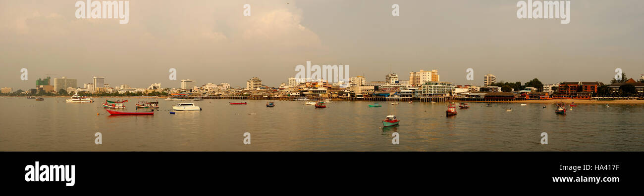 Panorama della città di Pattaya in Thailandia Foto Stock