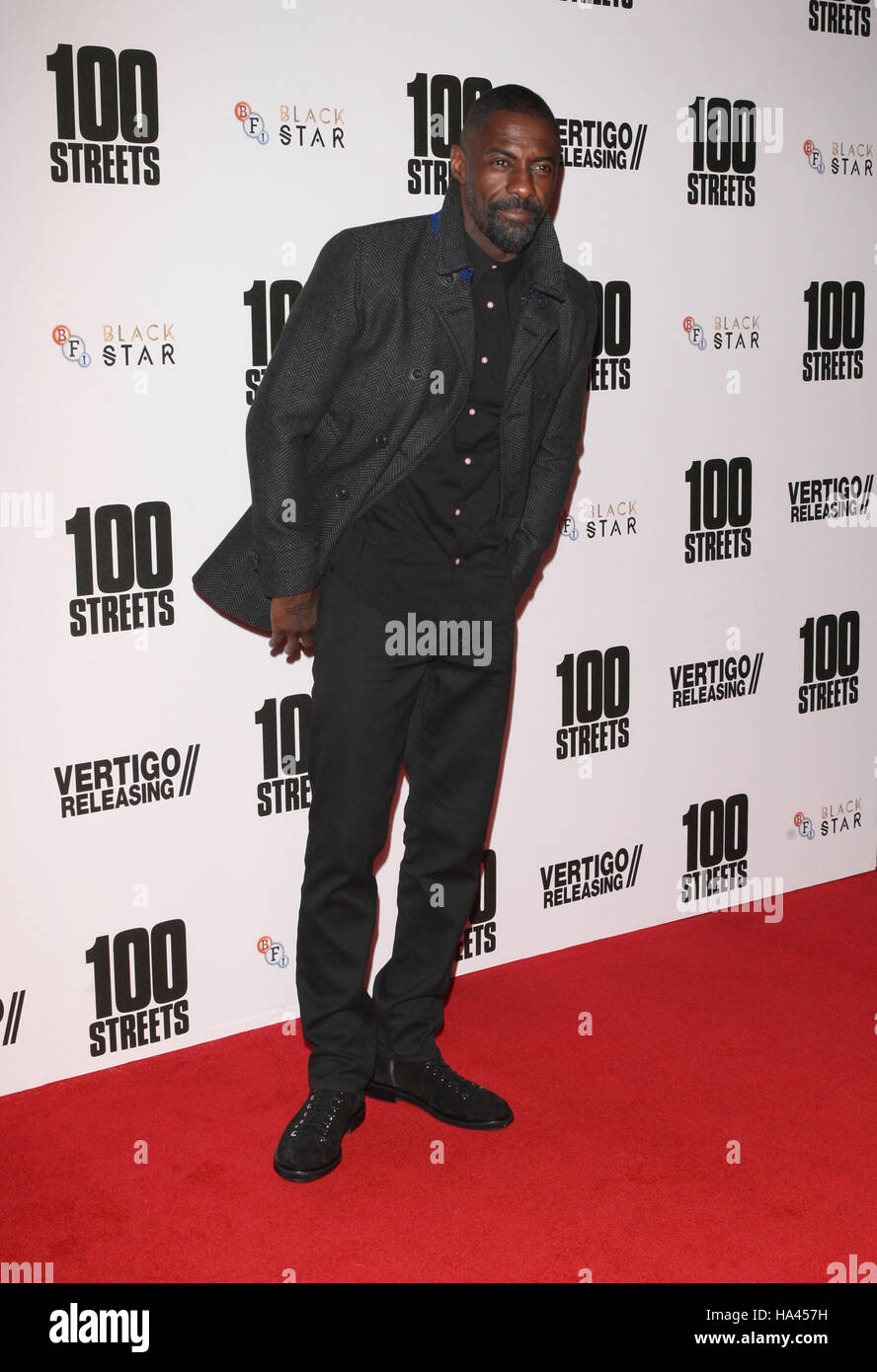 Idris Elba assiste il 100 strade premiere del film al BFI di Londra, Regno Unito - 08 Nov 2016 Foto Stock