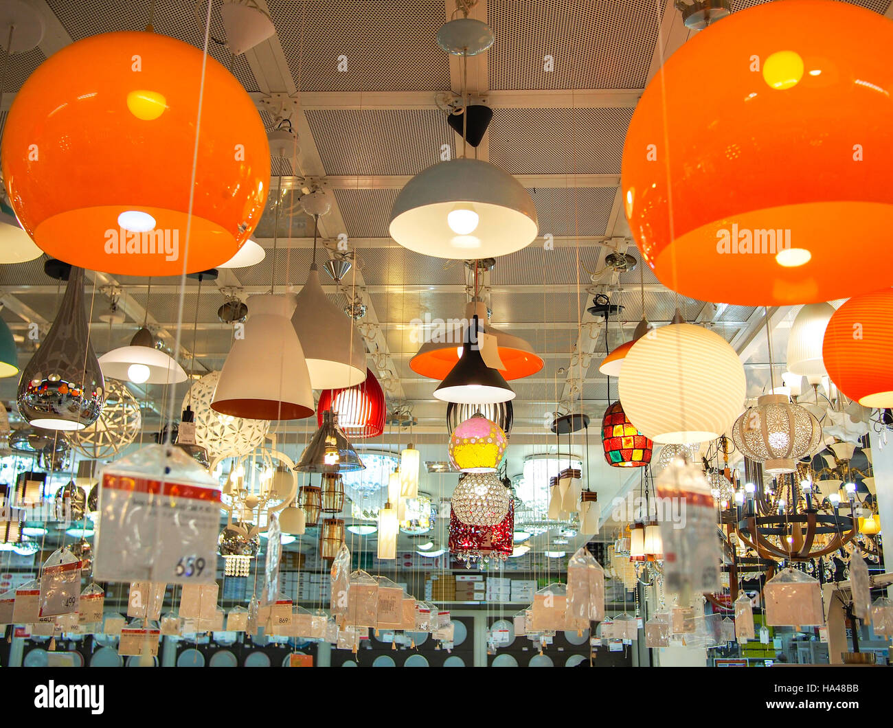 Luci moderno store Foto Stock