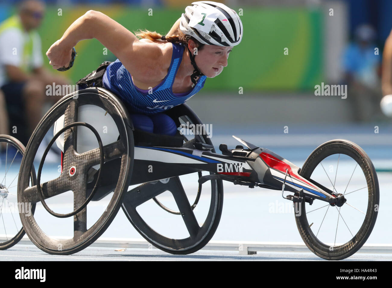 Rio de Janeiro, Brasile. Xiv Sep, 2016. Tatyana McFadden (USA) Atletica leggera : donna 5000m T54 Round 1 allo Stadio Olimpico durante il Rio 2016 Giochi Paralimpici a Rio de Janeiro in Brasile . © Shingo Ito/AFLO/Alamy Live News Foto Stock