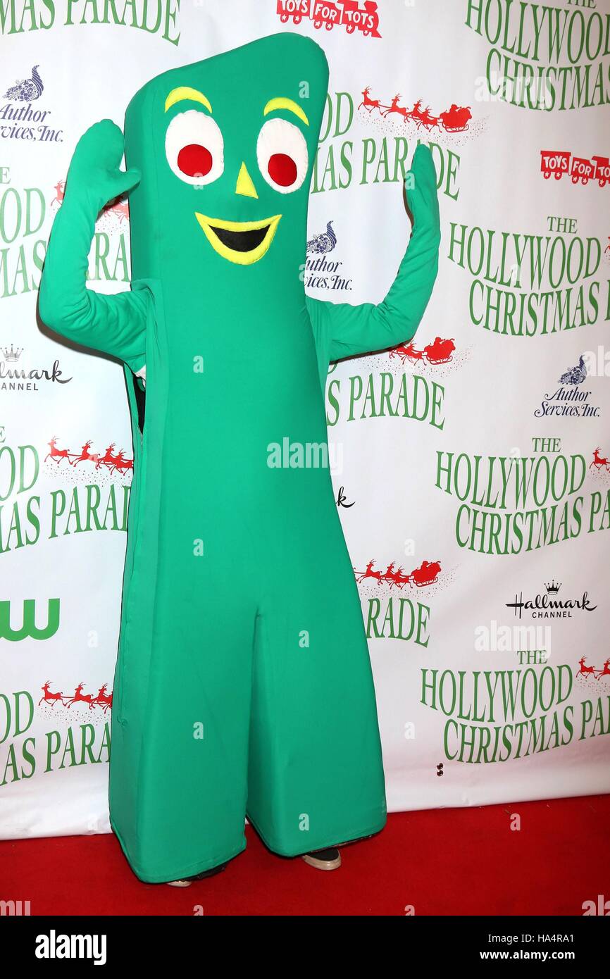 Gumby di presenze per la 85a Hollywood annuale parata natalizia, Hollywood Boulevard, Los Angeles, CA Novembre 27, 2016. Foto di: Priscilla concedere/Everett Collection Foto Stock