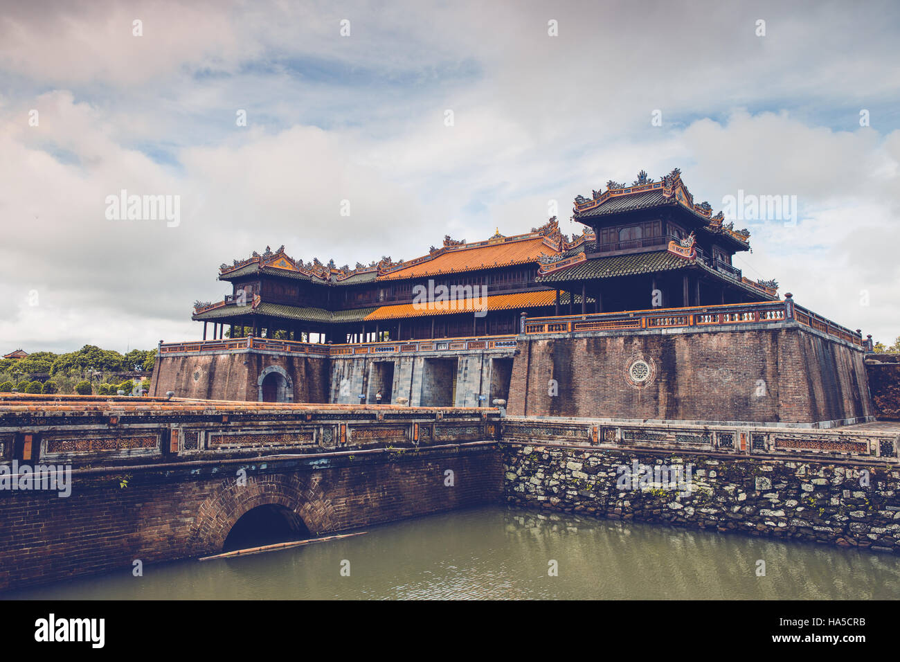 Imperial Palazzo reale della dinastia Nguyen in tinta, Vietnam Foto Stock