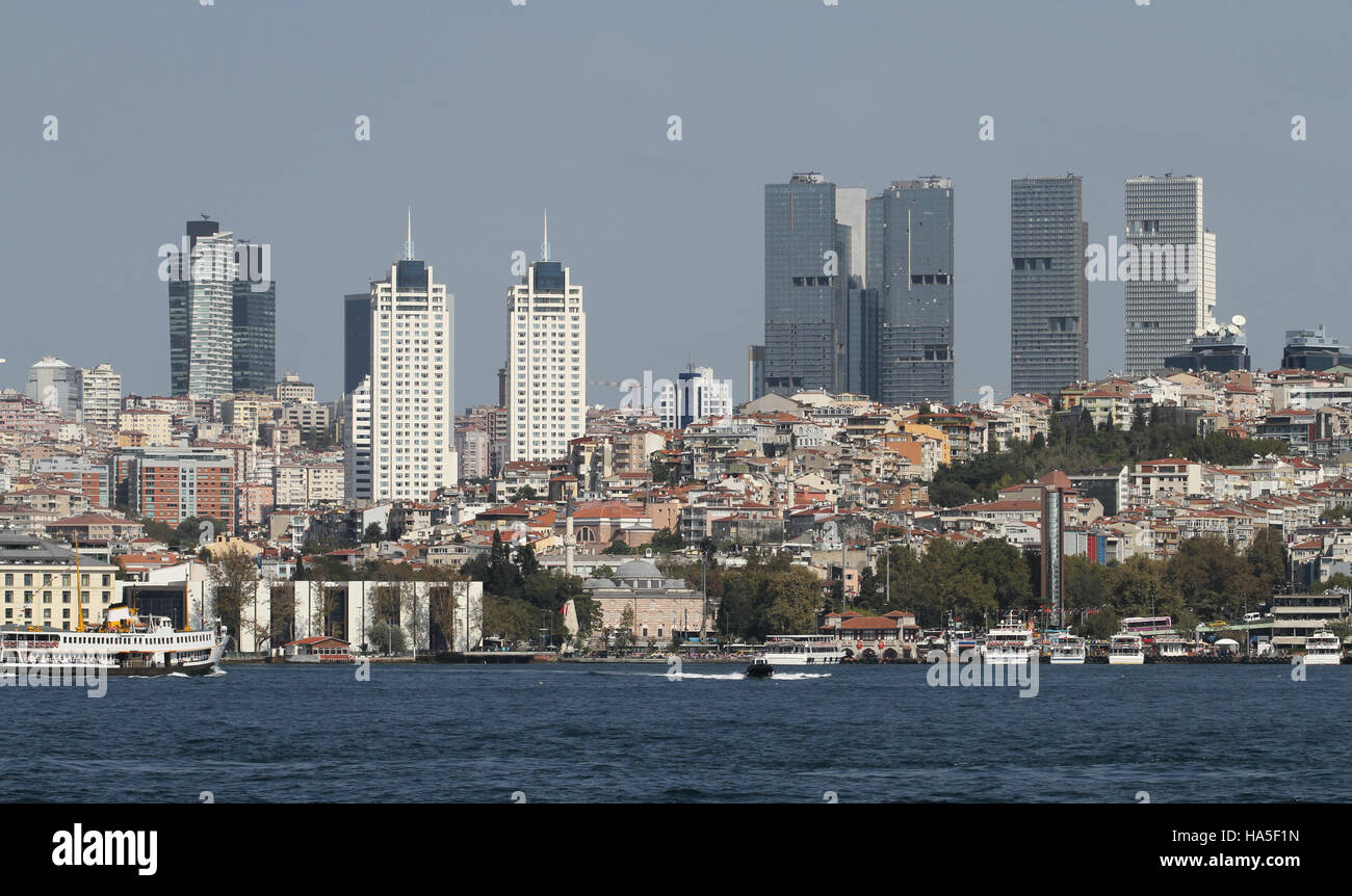 Distretto di Besiktas nella parte europea di Istanbul City Foto Stock