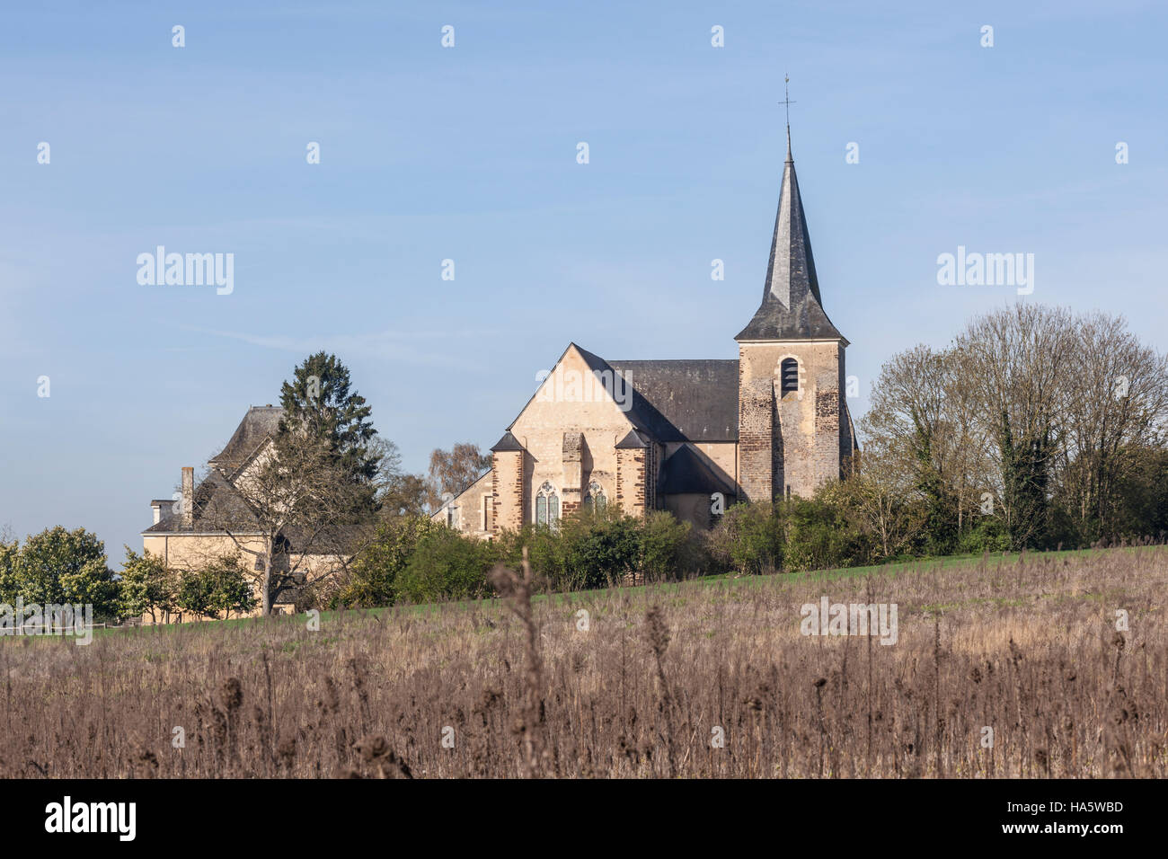 Chateau l'Hermitage, Sarthe, Pays de la Loire, Francia. Foto Stock