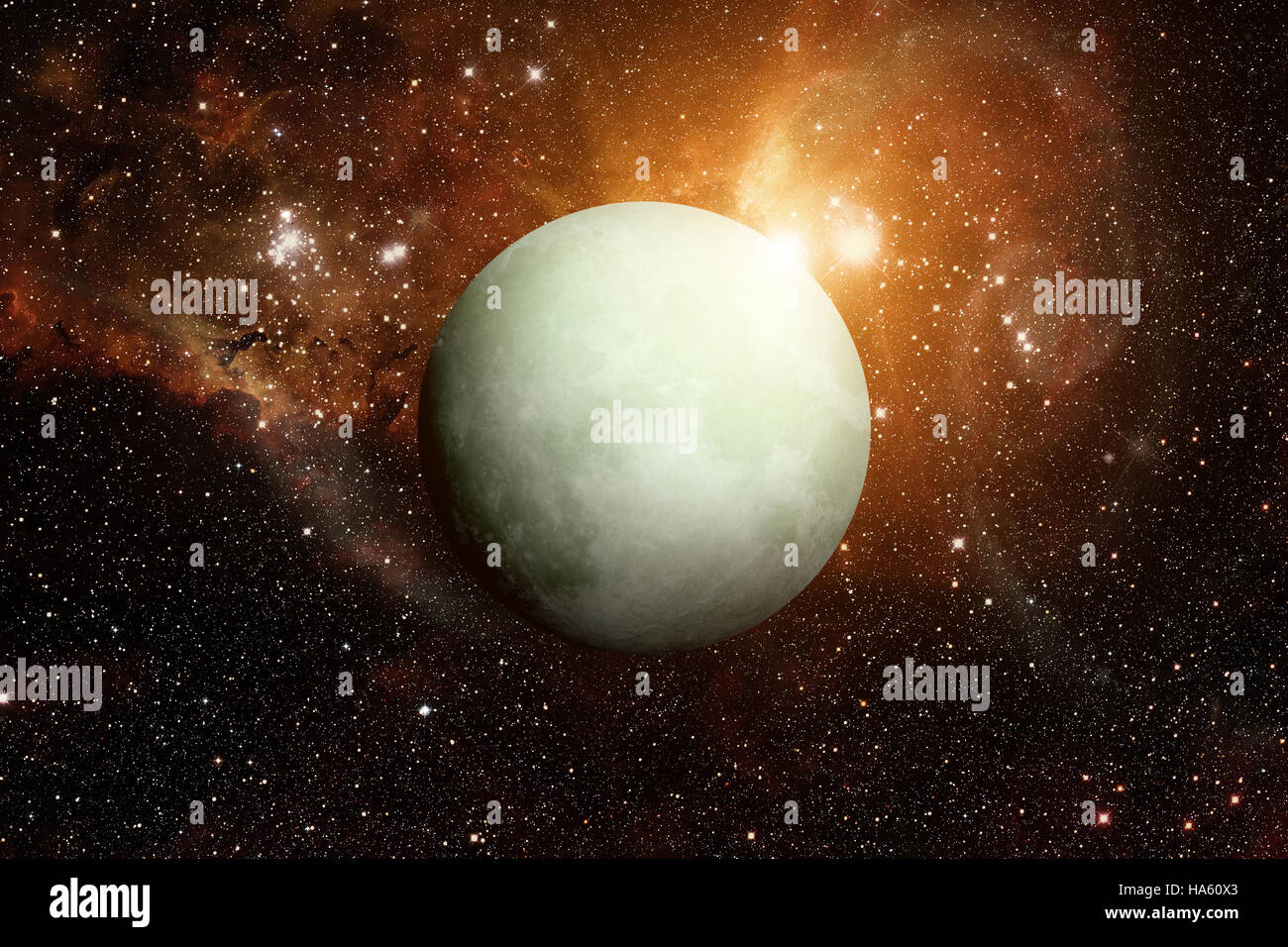Il pianeta Urano. Gli elementi di questa immagine fornita dalla NASA. Foto Stock