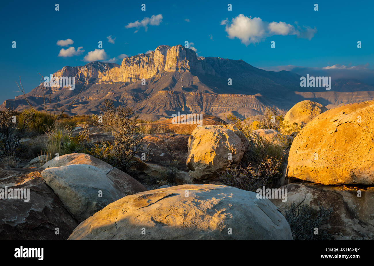 El Capitan è un picco in Culberson County, Texas, Stati Uniti, nel Parco Nazionale delle Montagne Guadalupe Foto Stock