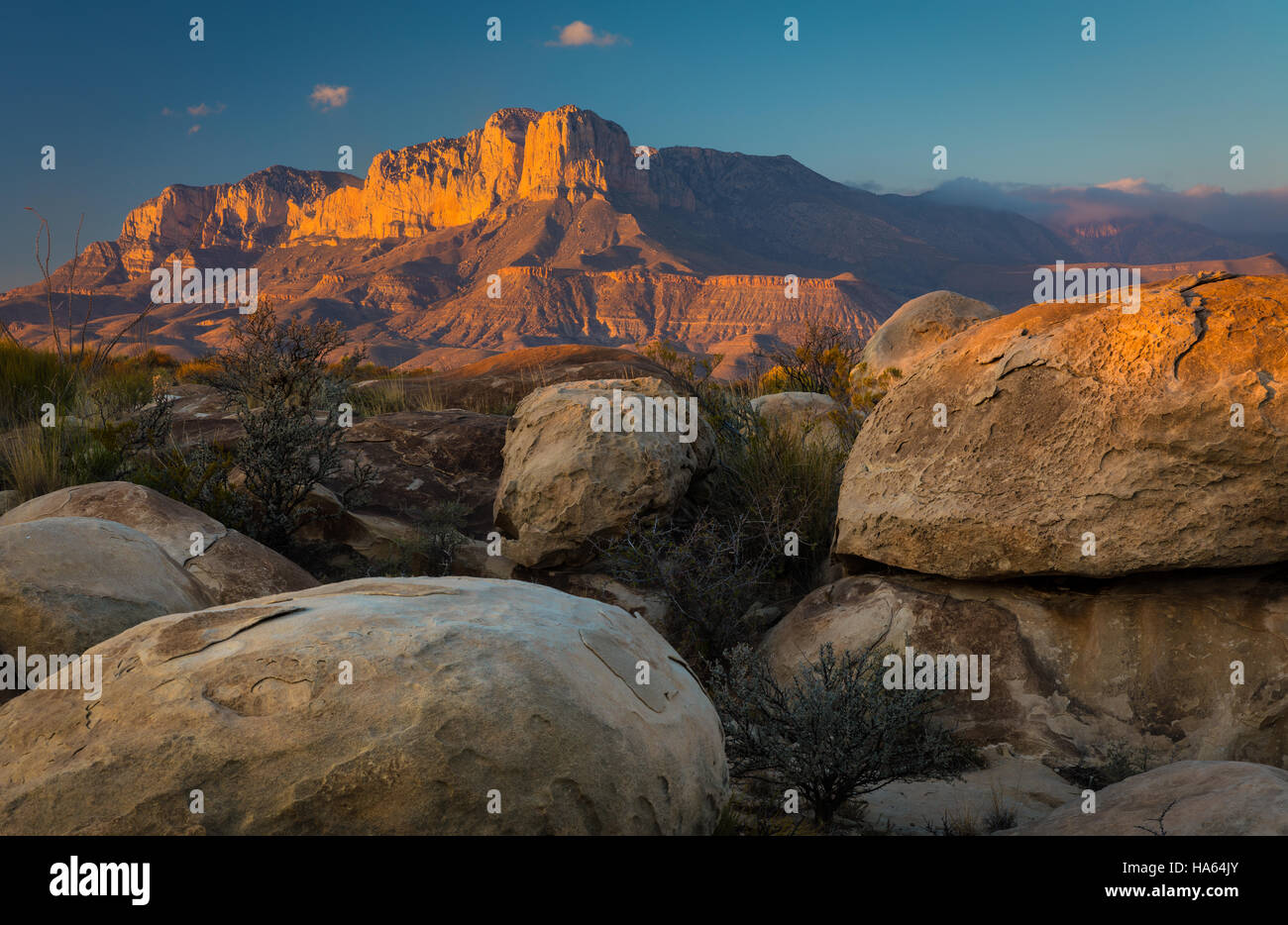 El Capitan è un picco in Culberson County, Texas, Stati Uniti, nel Parco Nazionale delle Montagne Guadalupe Foto Stock
