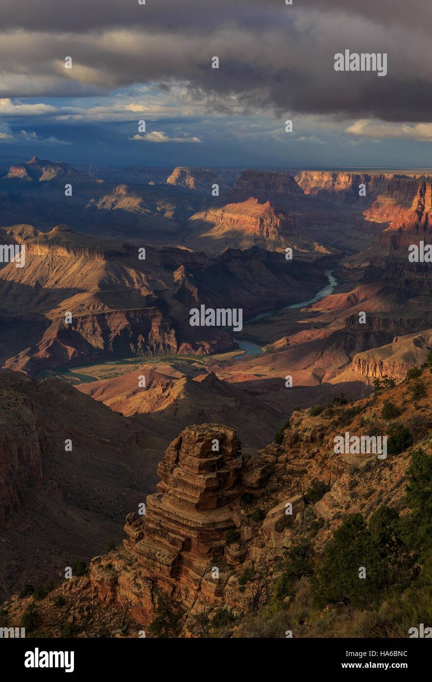Impressionante paesaggio del Grand Canyon dal North Rim; Arizona; Stati Uniti Foto Stock