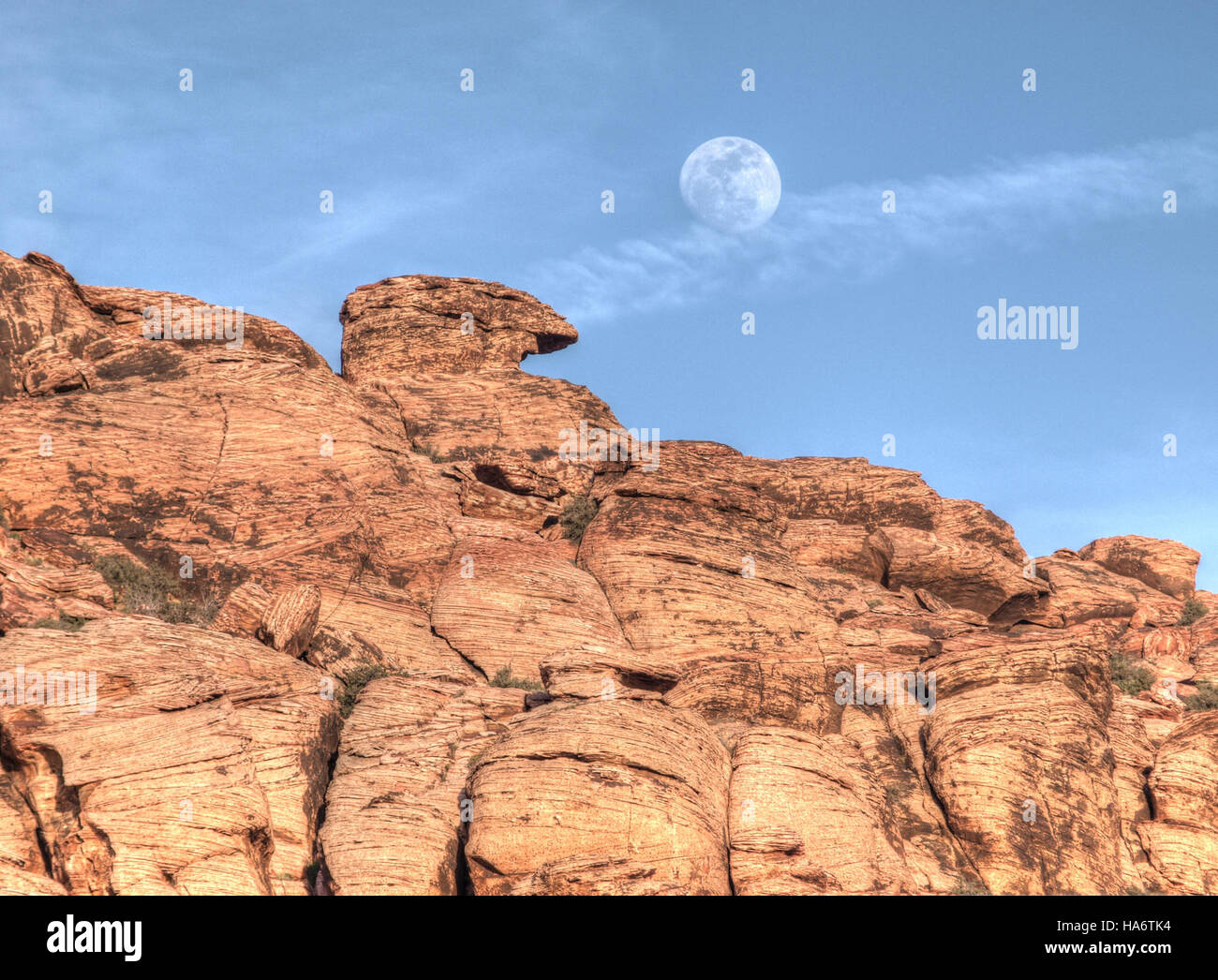 Una fotografia di David Klinger che mostra lo splendido Black Rock Canyon nella Nevada National Conservation area. L'immagine evidenzia la bellezza naturale del canyon e del paesaggio desertico circostante. Foto Stock
