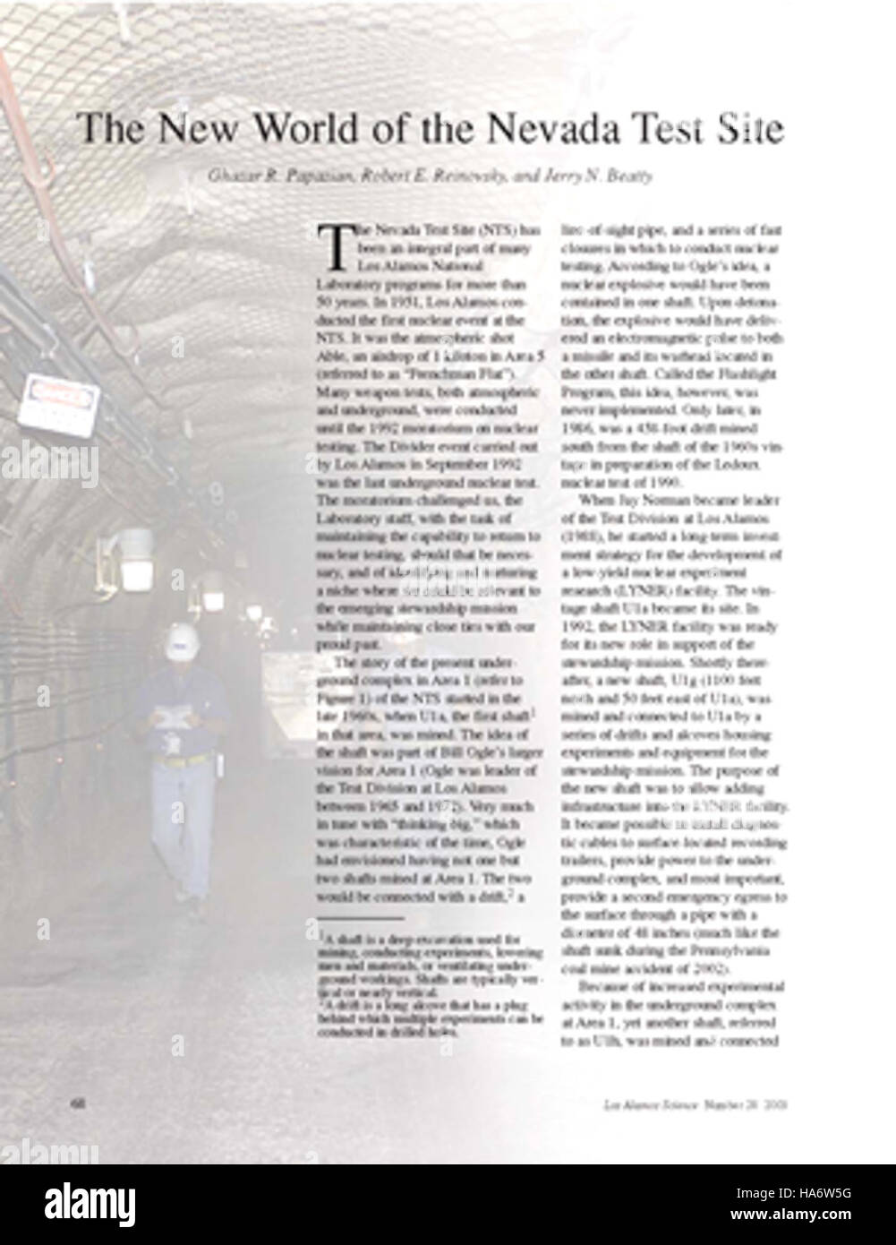 Il Nevada test Site, ora noto come Nevada National Security Site, continua ad essere un punto focale per la ricerca scientifica e la sicurezza, con la sua eredità di test nucleari che fornisce informazioni sulla sicurezza nucleare e sulla gestione ambientale. Foto Stock