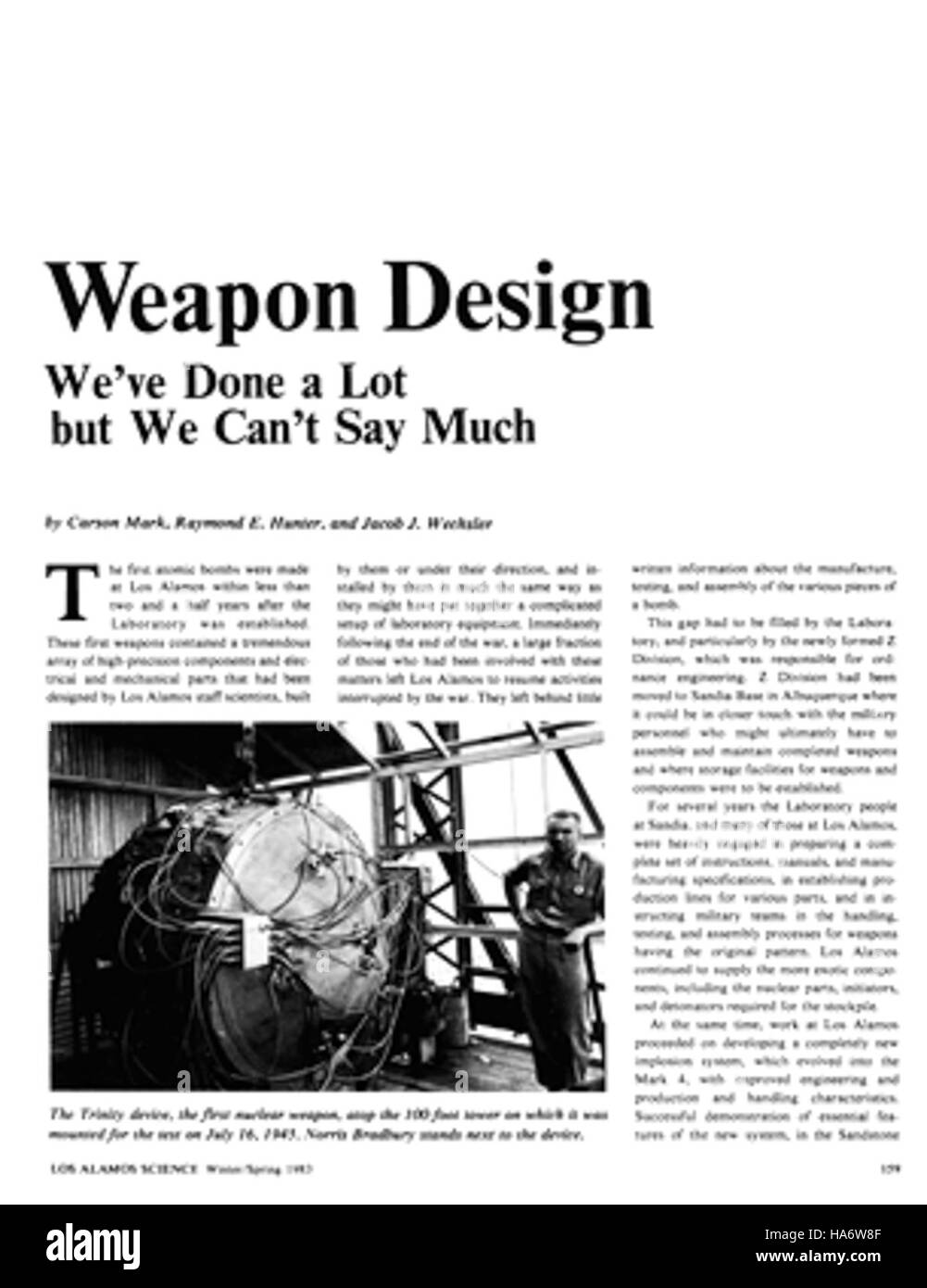 Questa dichiarazione riflette la natura sensibile del lavoro presso il Los Alamos National Laboratory, un sito coinvolto nella ricerca scientifica, compresa la tecnologia nucleare e la difesa, in base a rigorosi accordi di riservatezza. Foto Stock