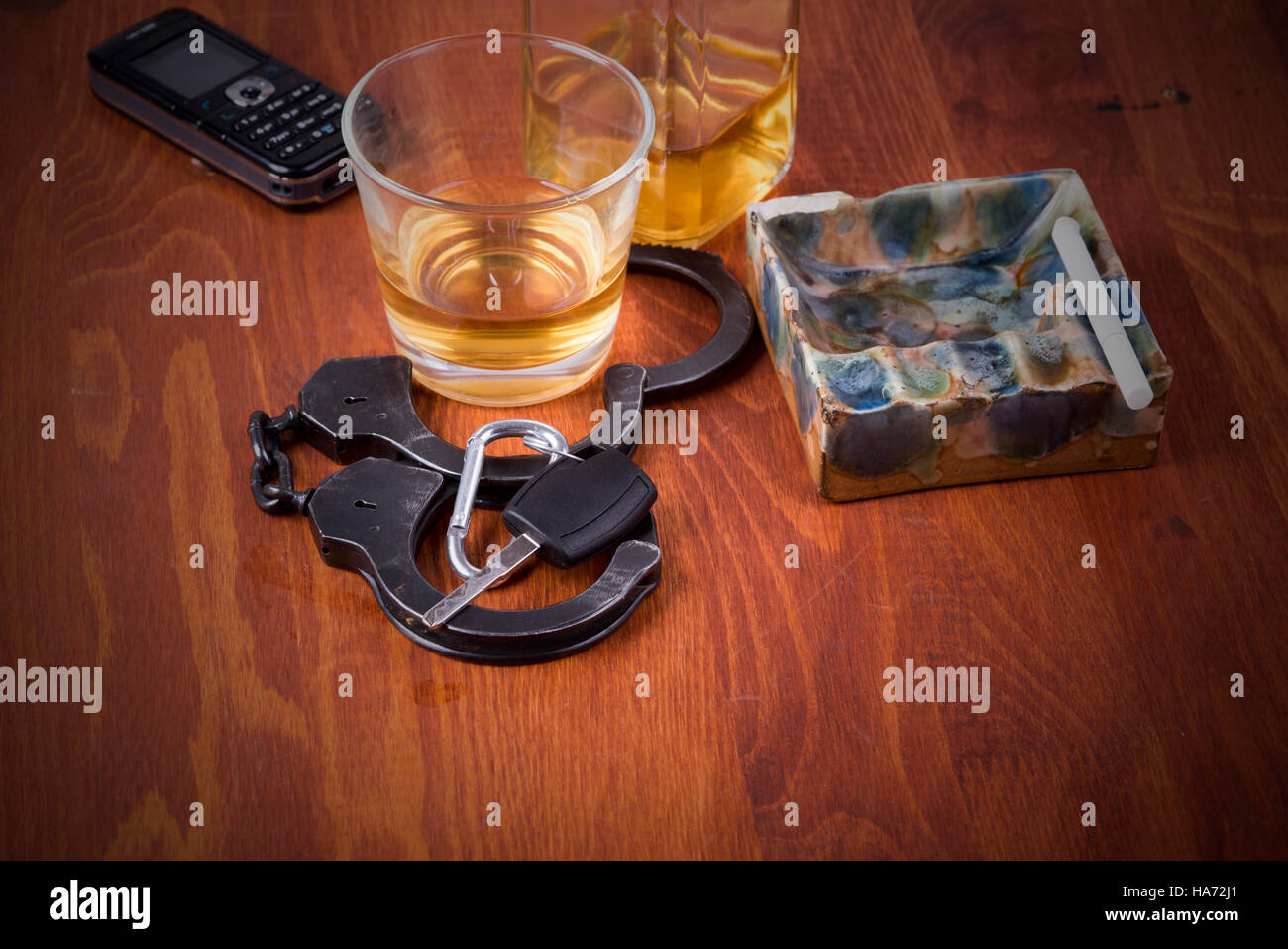 L'alcol, auto, chiavi ,tragedia Foto Stock