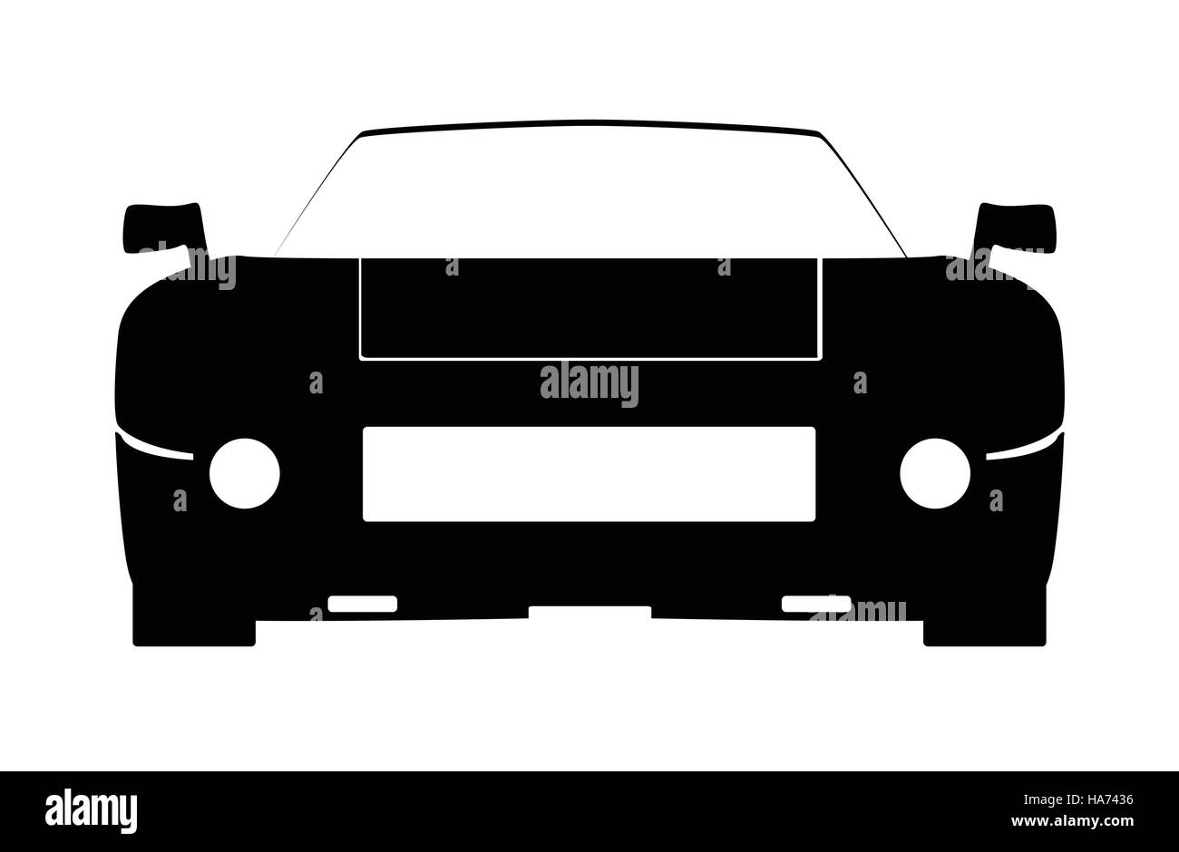 Silhouette di un moderno fast auto sportiva su uno sfondo bianco Illustrazione Vettoriale