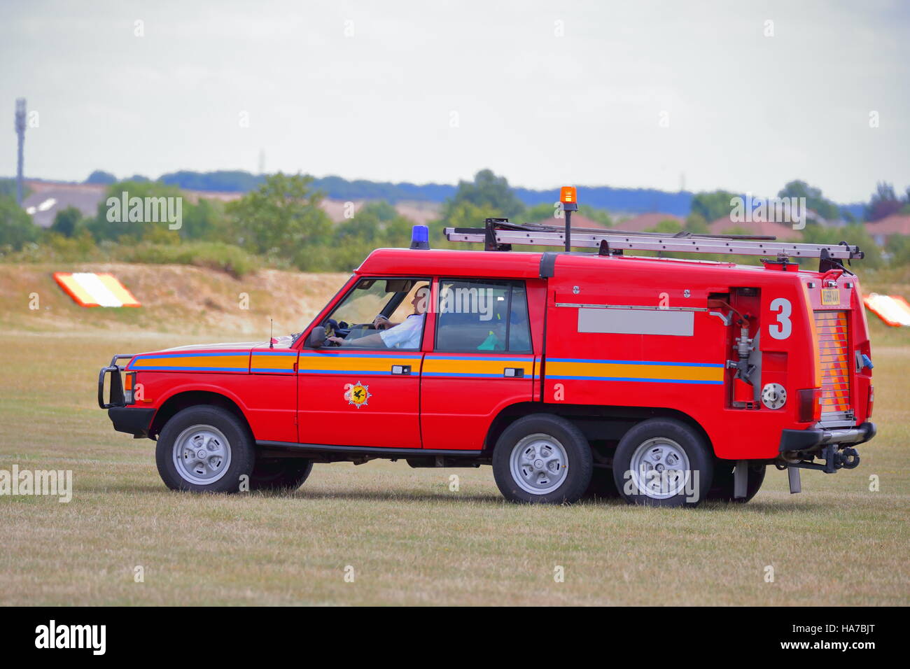 Camichael Range Rover 6x6 motore Fire al Duxford Air Show, REGNO UNITO Foto Stock