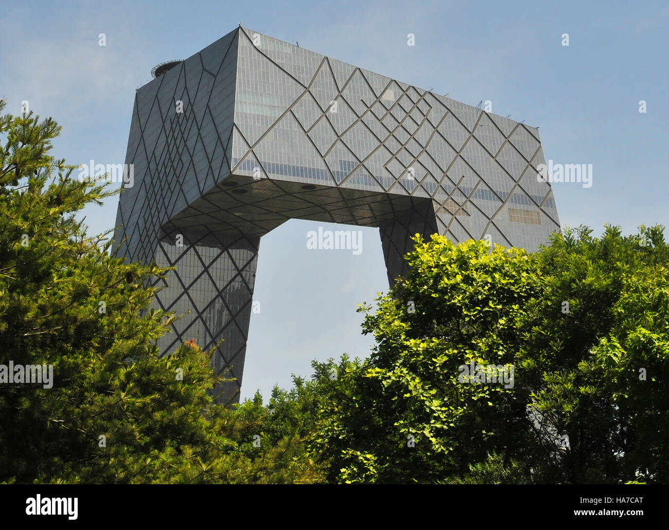 CCTV stazione TV HQ , Central Business District, Pechino, Cina e Asia Foto Stock