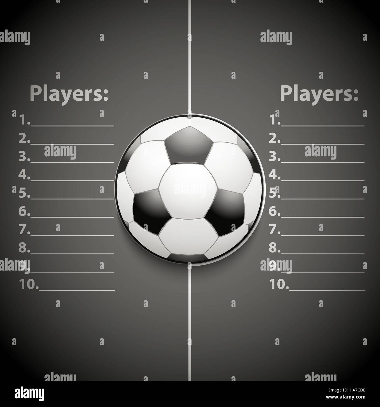 Modello di statistiche del calcio Illustrazione Vettoriale