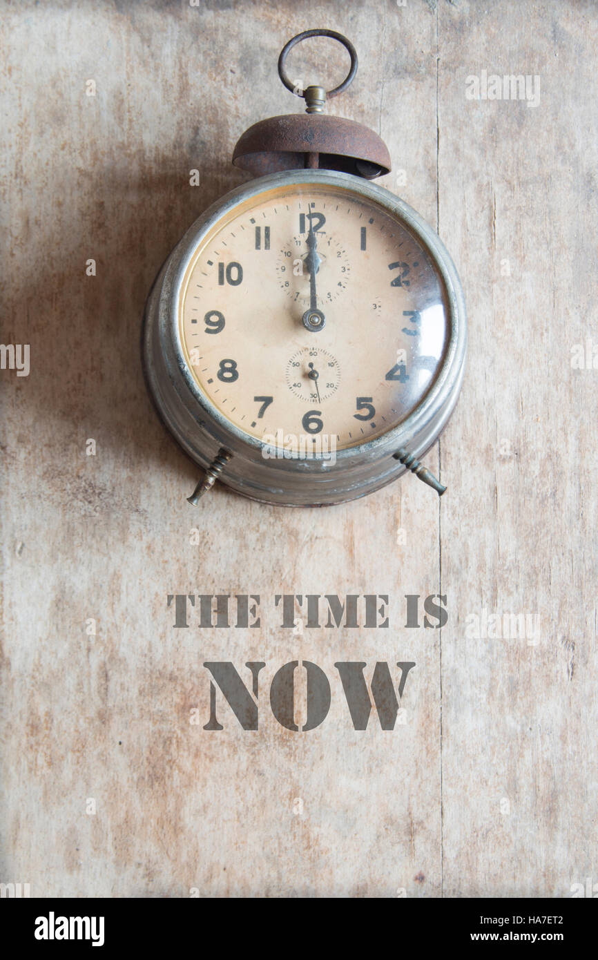 Il tempo è ora concetto Foto Stock