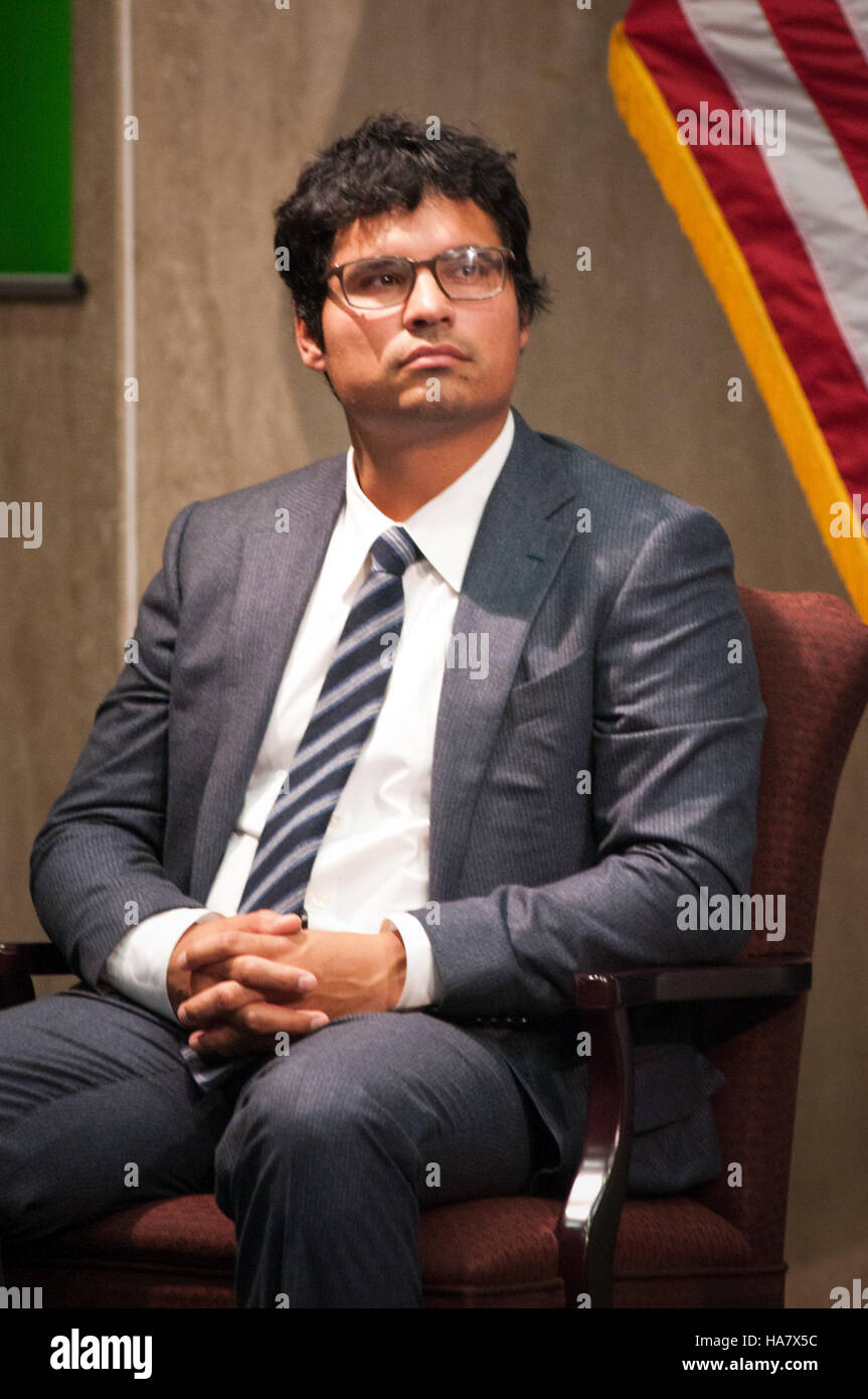 La dedica dell'Auditorium Cesar Chavez presso il Dipartimento dell'Agricoltura degli Stati Uniti riconosce il leader dei diritti dei lavoratori Cesar Chavez, con contributi di figure chiave come Michael pena, evidenziando l'intersezione tra lavoro, agricoltura e politica pubblica. Foto Stock