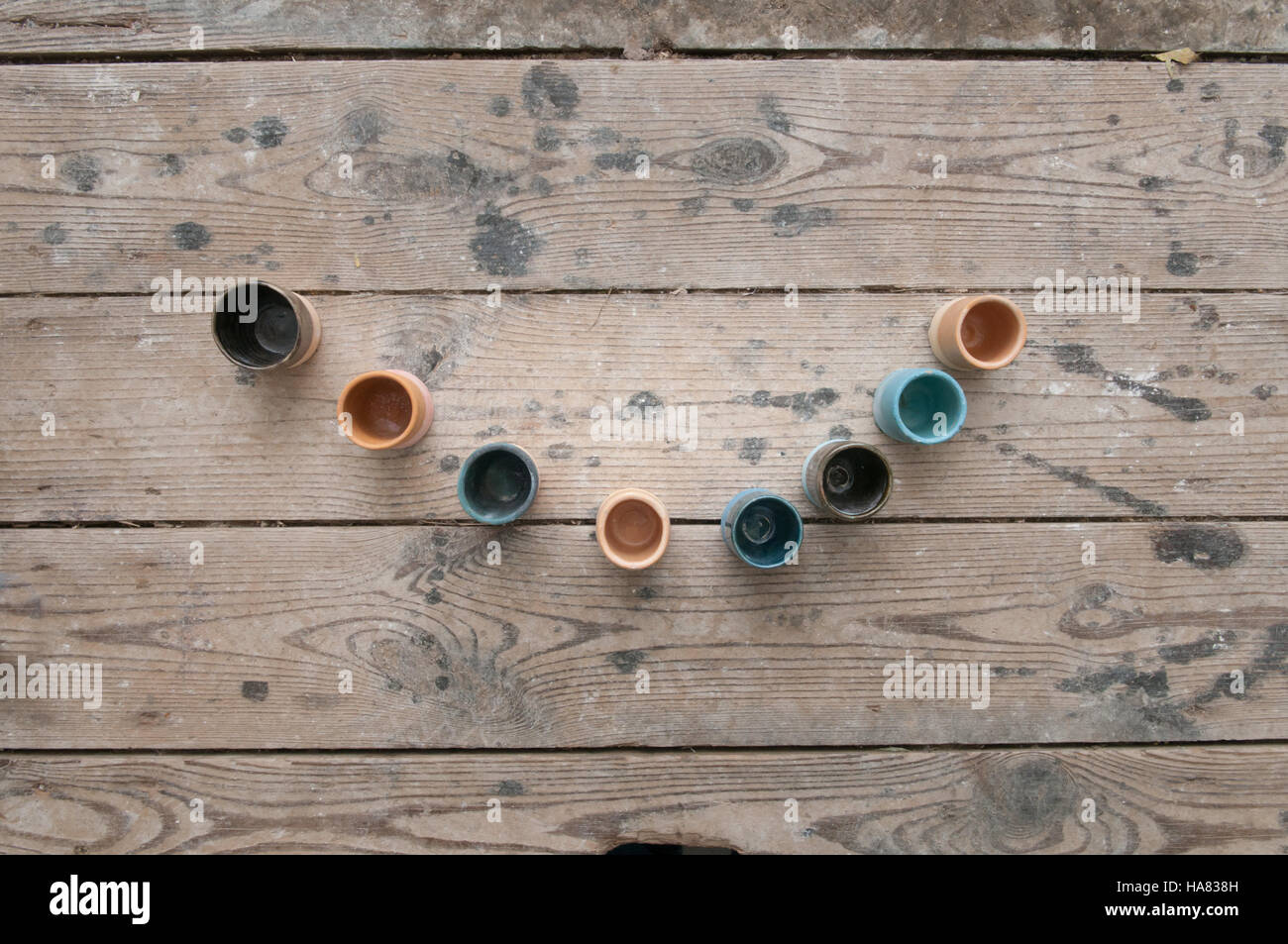 Fatto a mano in ceramica Prodotti in ceramica Foto Stock