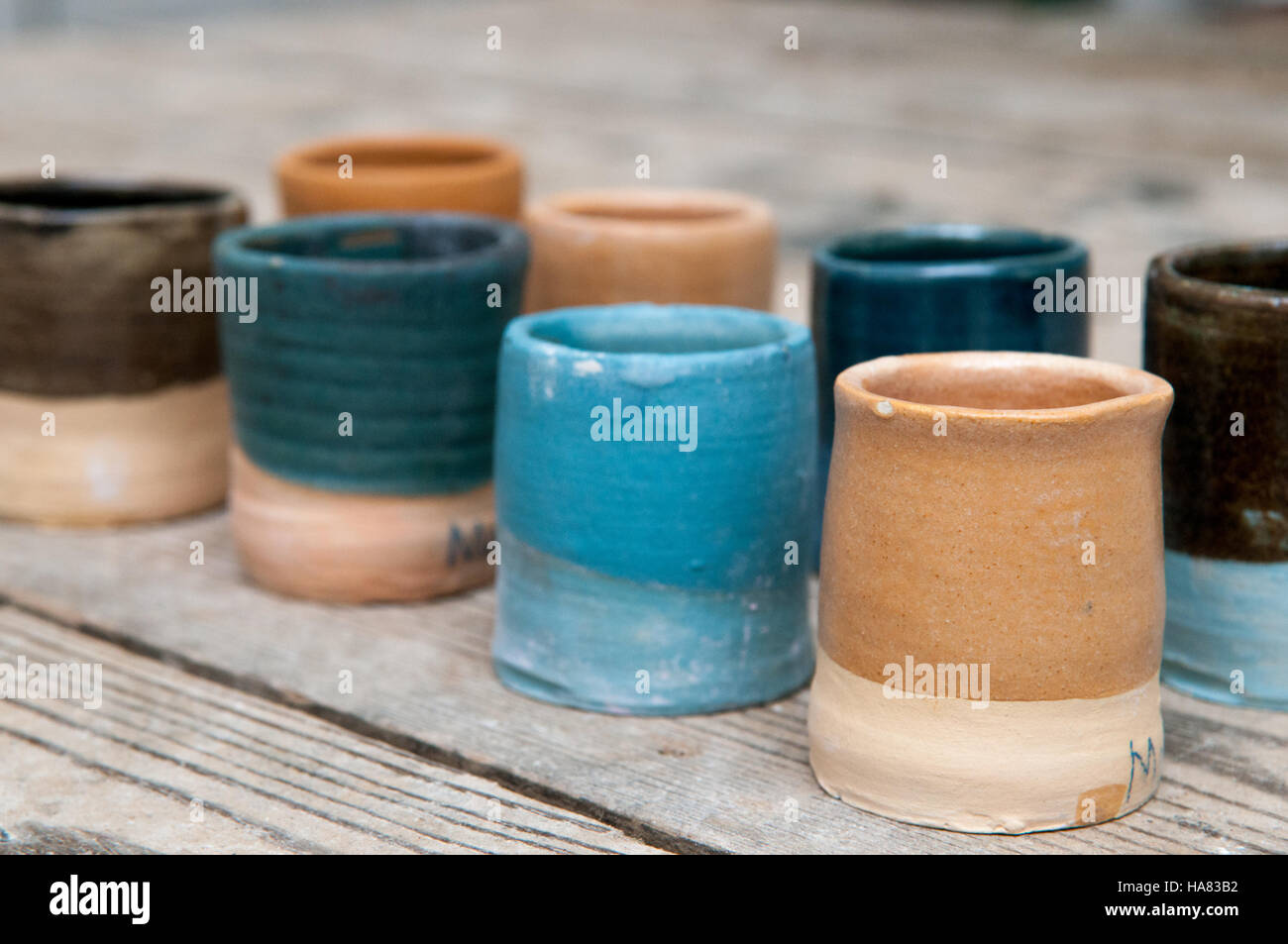 Fatto a mano in ceramica Prodotti in ceramica Foto Stock