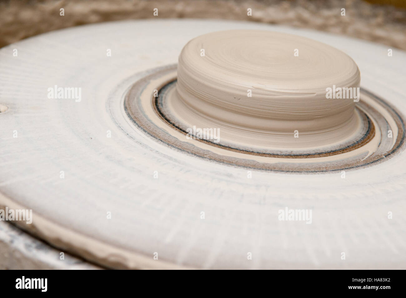 Atelier di ceramica ruota Foto Stock