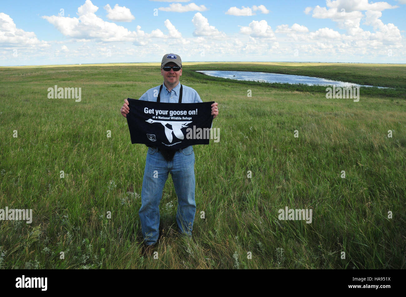 Get Your Goose On è un programma che incoraggia la partecipazione all'osservazione degli uccelli selvatici e alle attività di conservazione all'interno dei parchi nazionali degli Stati Uniti. Sottolinea l'importanza degli uccelli acquatici e degli ecosistemi che essi sostengono. Foto Stock
