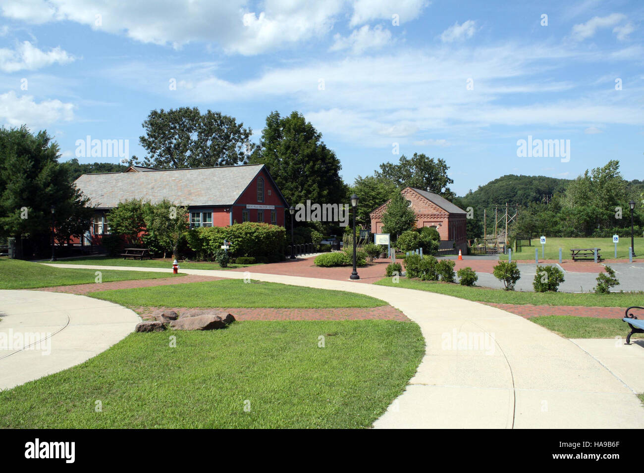 Il Great Falls Discovery Center in Massachusetts offre mostre e programmi educativi, incentrati sulla storia naturale e culturale della zona e promuovendo sforzi di conservazione all'interno dei parchi nazionali. Foto Stock